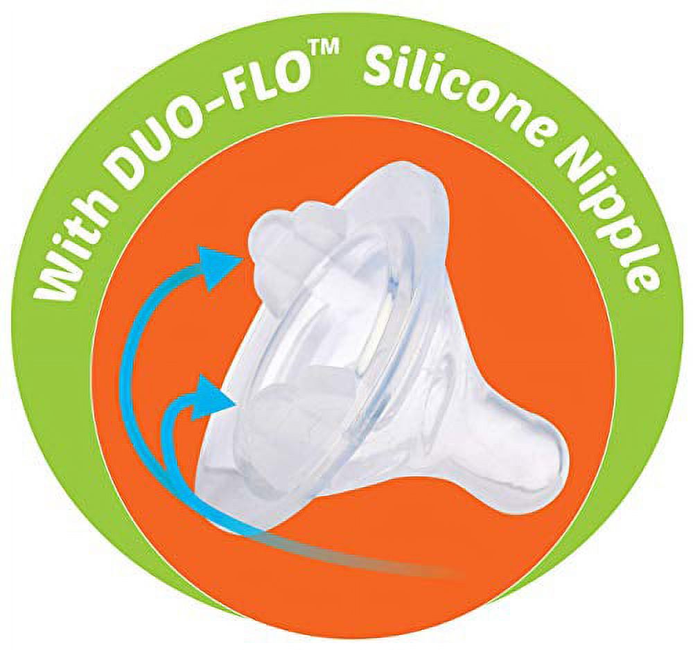 AVIMA Tags 9 oz Anti Colic Baby Bottles, BPA Free, Wide Neck with Medium Flow Nipples (Set of 6)