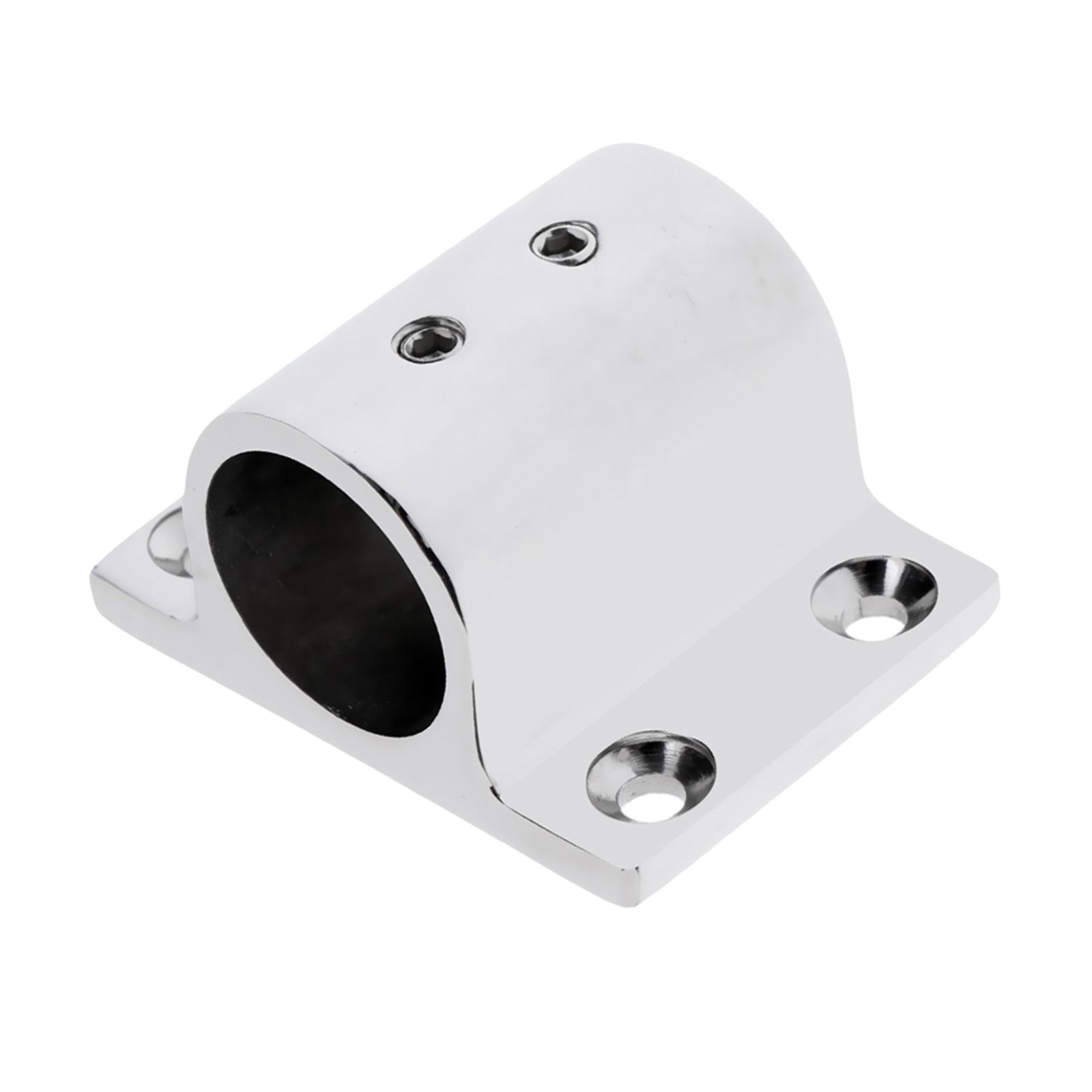 4 Pieces Heavy Duty Mirror Polished 316 Stainless Steel Boat Hand Rail Fitting 1'' Rectangular Base