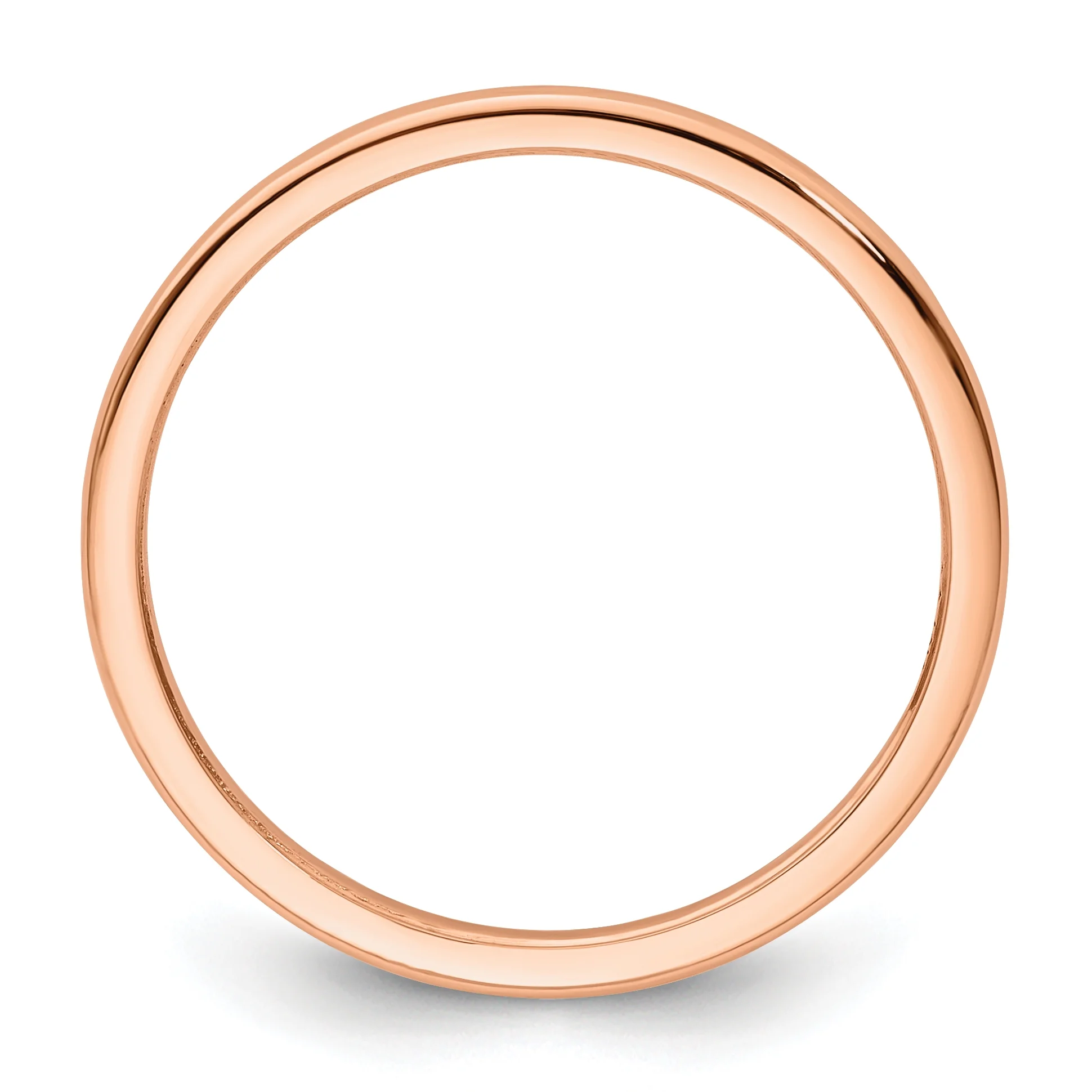 Saris and Things 10K Rose Gold 1.2mm Half Round Stackable Band Ring Size 5