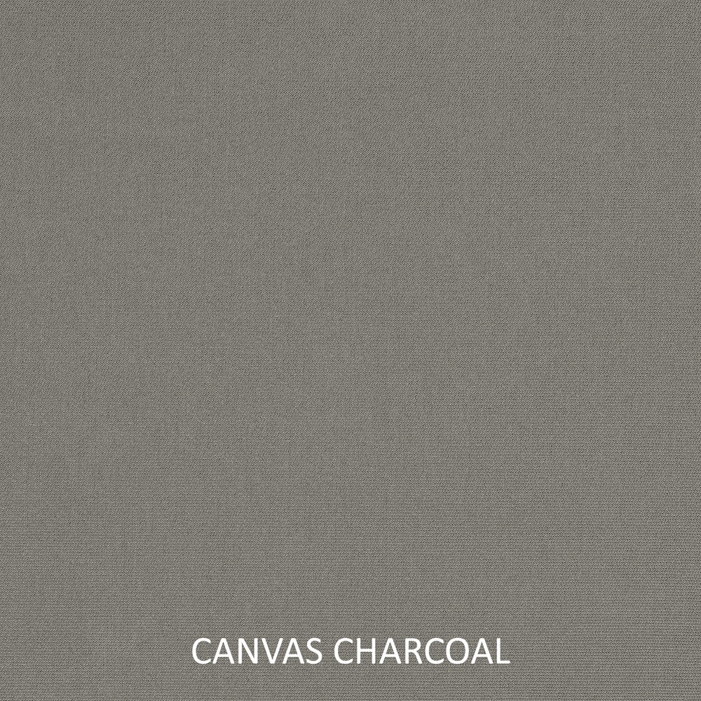 Humble and Haute Sunbrella Canvas Charcoal, Canvas Jockey Red Corded Indoor/ Outdoor Chair Cushion 23 in w x 25 in d