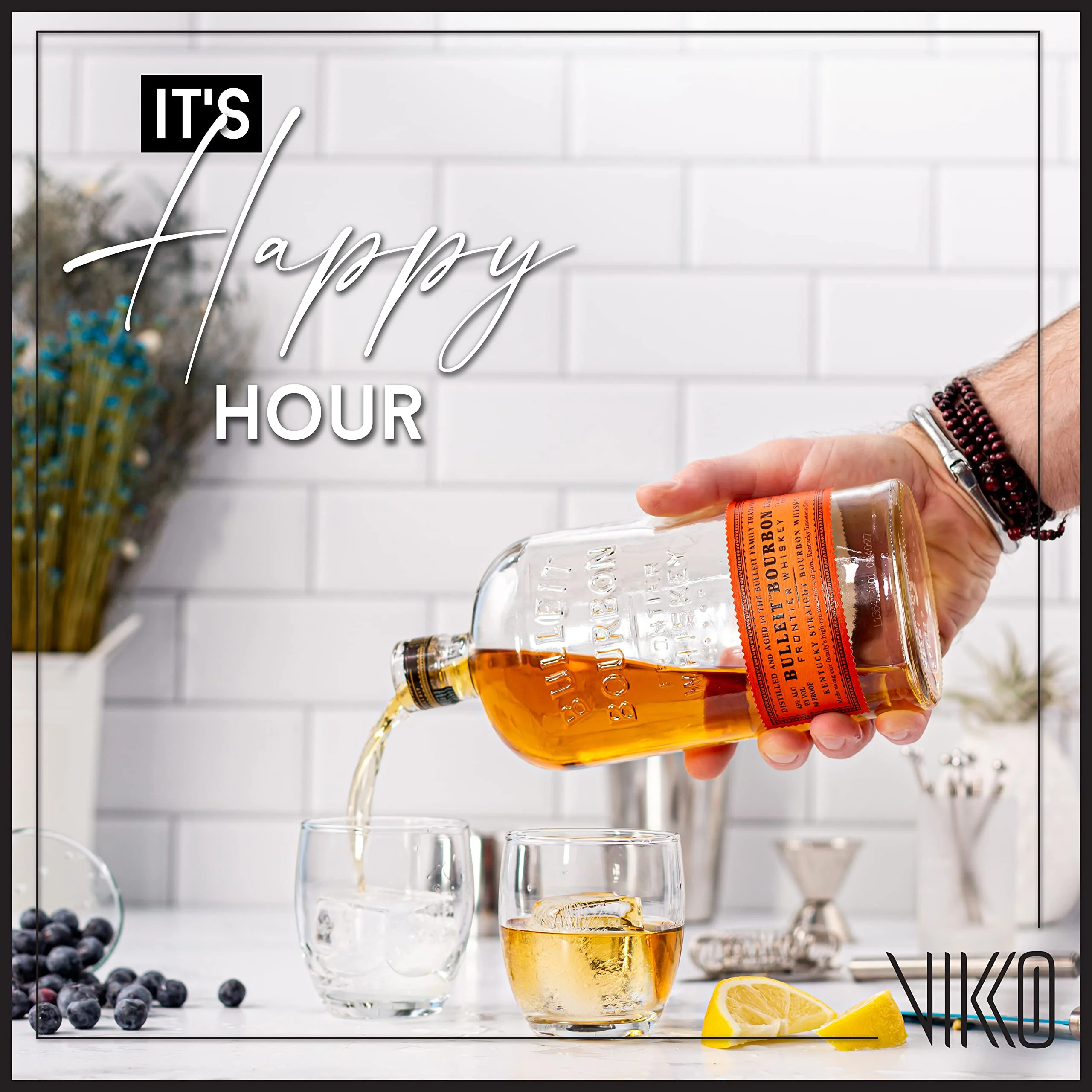 Vikko 8.3 Ounce Drinking Glasses | Thick and Durable Glass  For Water, Juice, Soda, or Wine  Dishwasher Safe  Set of Six Small Clear Glass Tumblers  2.9 Diameter x 3.2 Tall