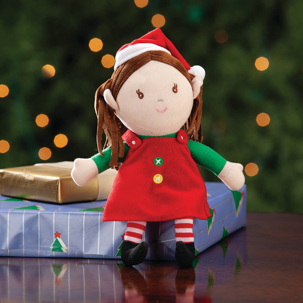 Girl Elf Doll - Charming Holiday Gift - Soft and Durable Fabric - Imaginative Play and Cuddly Bedtime Companion - 4