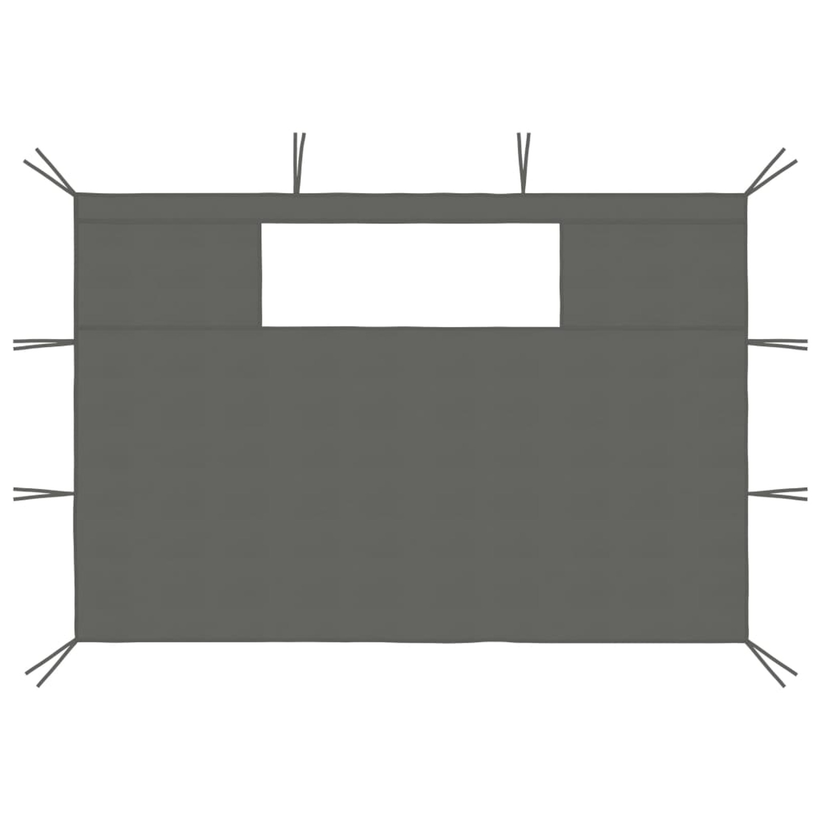 Htovila Gazebo Sidewalls with Windows 2 pcs Anthracite