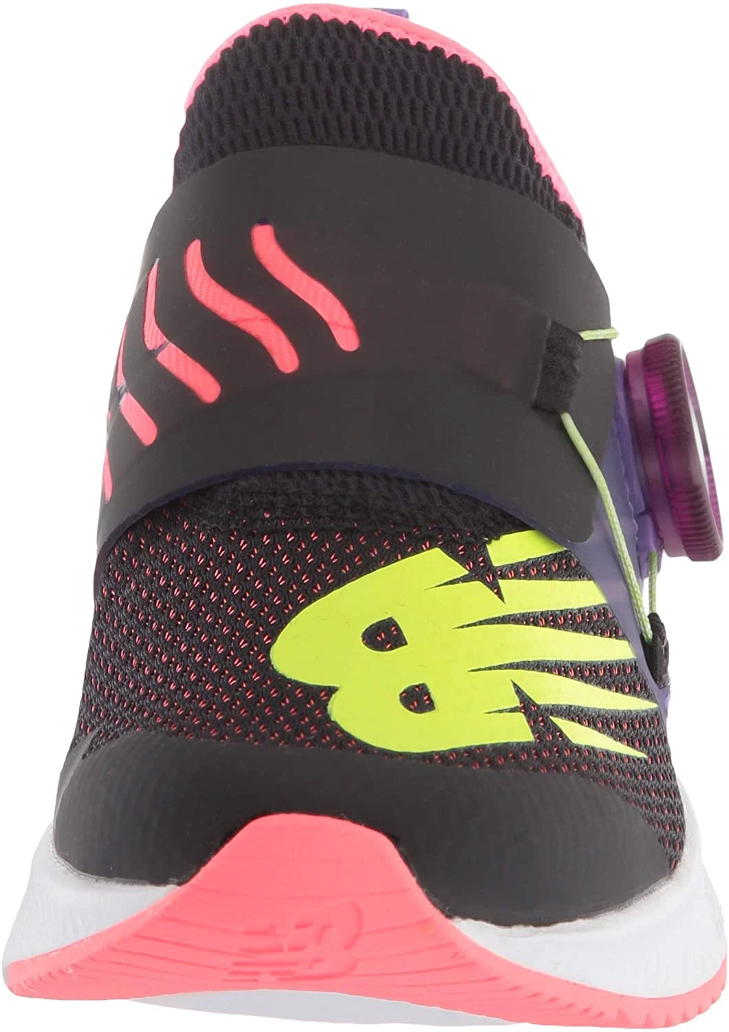 New Balance Kid's FuelCore Reveal V2 Boa Running Shoe, Black/Guava/Lime Glo, 12.5 M US Little Kid (4-8 Years)