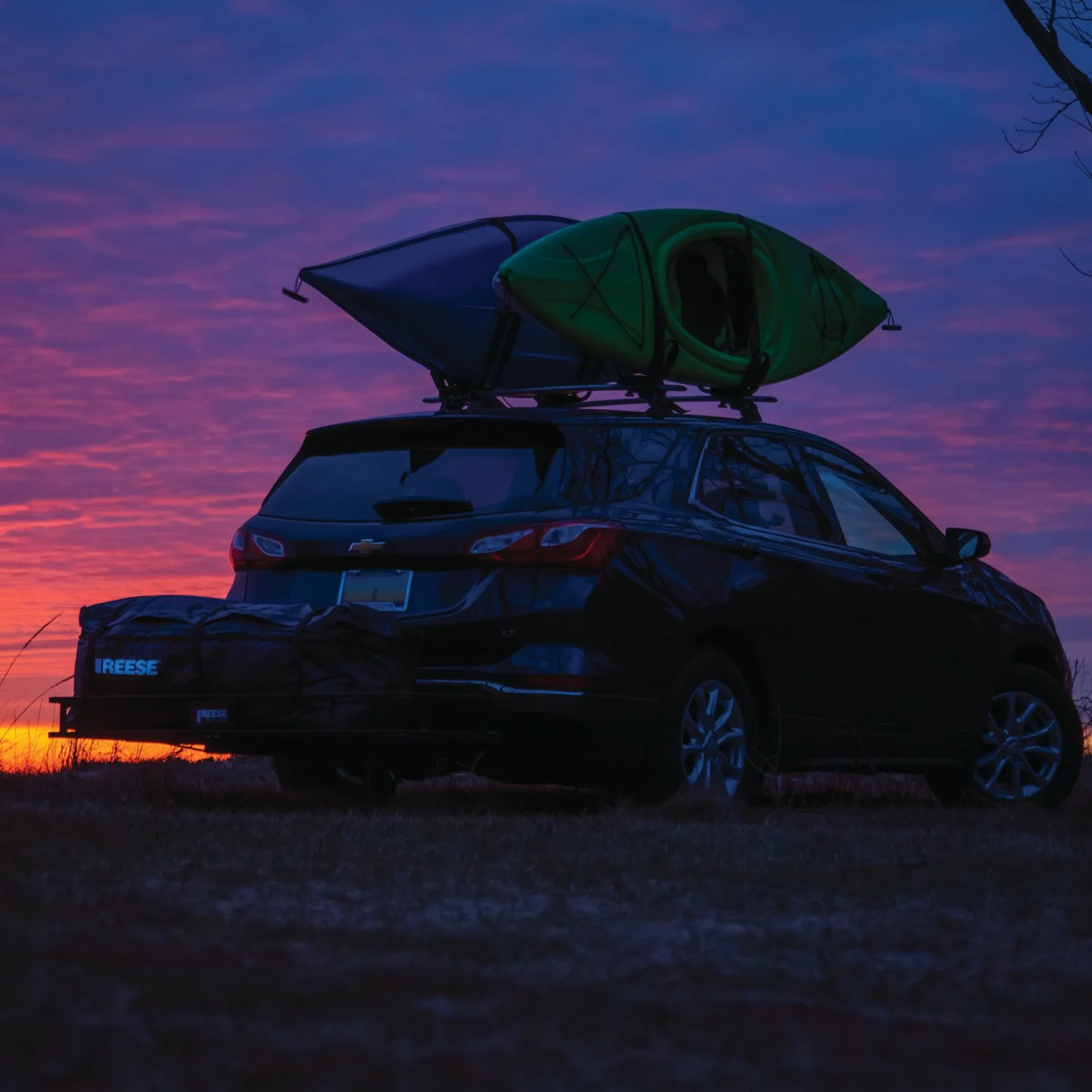 Reese Towpower 84419 Class 3 Trailer Hitch, 2 Inch Square Receiver, Black, Compatible with 2018-2024 Chevrolet Equinox, 2018-2023 GMC Terrain