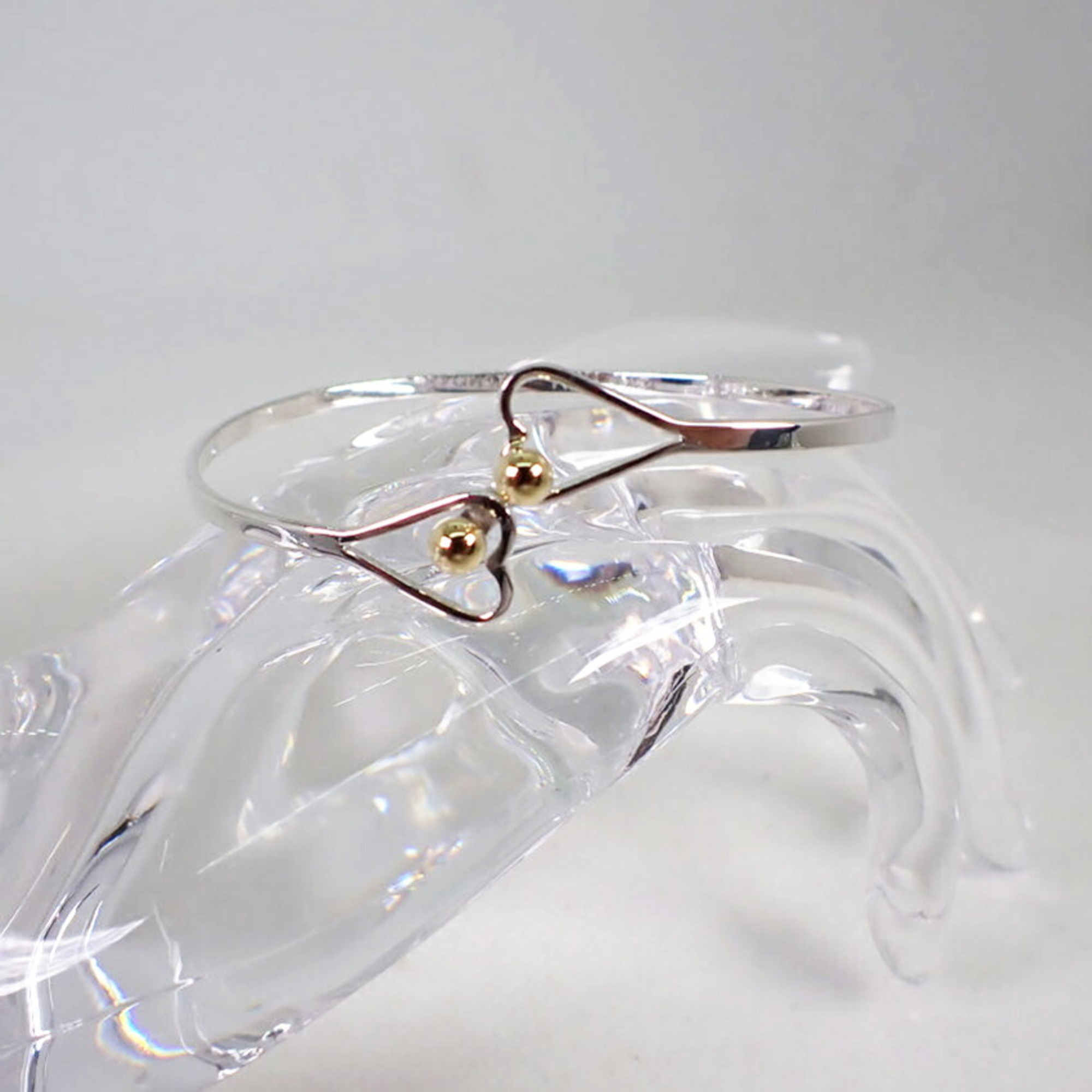 Pre-Owned TIFFANY SV925 18KT heart bangle (Good)