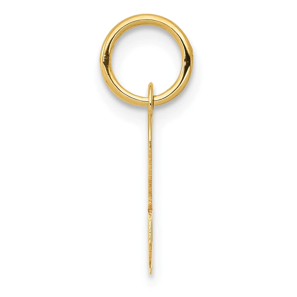 Carat In Karats 14K Yellow Gold Polished Small Script Letter R Initial Pendant Charm