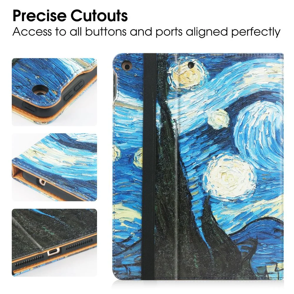 iPad 10th Generation Case iPad 10.9 Inch Case 2022 with Built-in Pencil Holder, Folio Stand Leather Cover with Multiple Angles & Auto Sleep/Wake for iPad 10.9 Inch, Starry Night