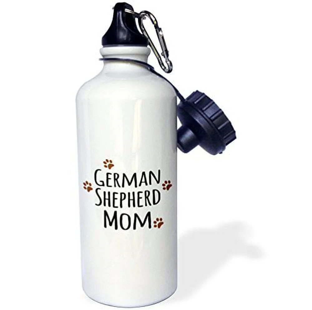 Lhasa Apso Dog Mom - Doggie by breed - muddy brown paw prints - doggy lover - pet owner mama love 21 oz Sports Water Bottle wb-154153-1