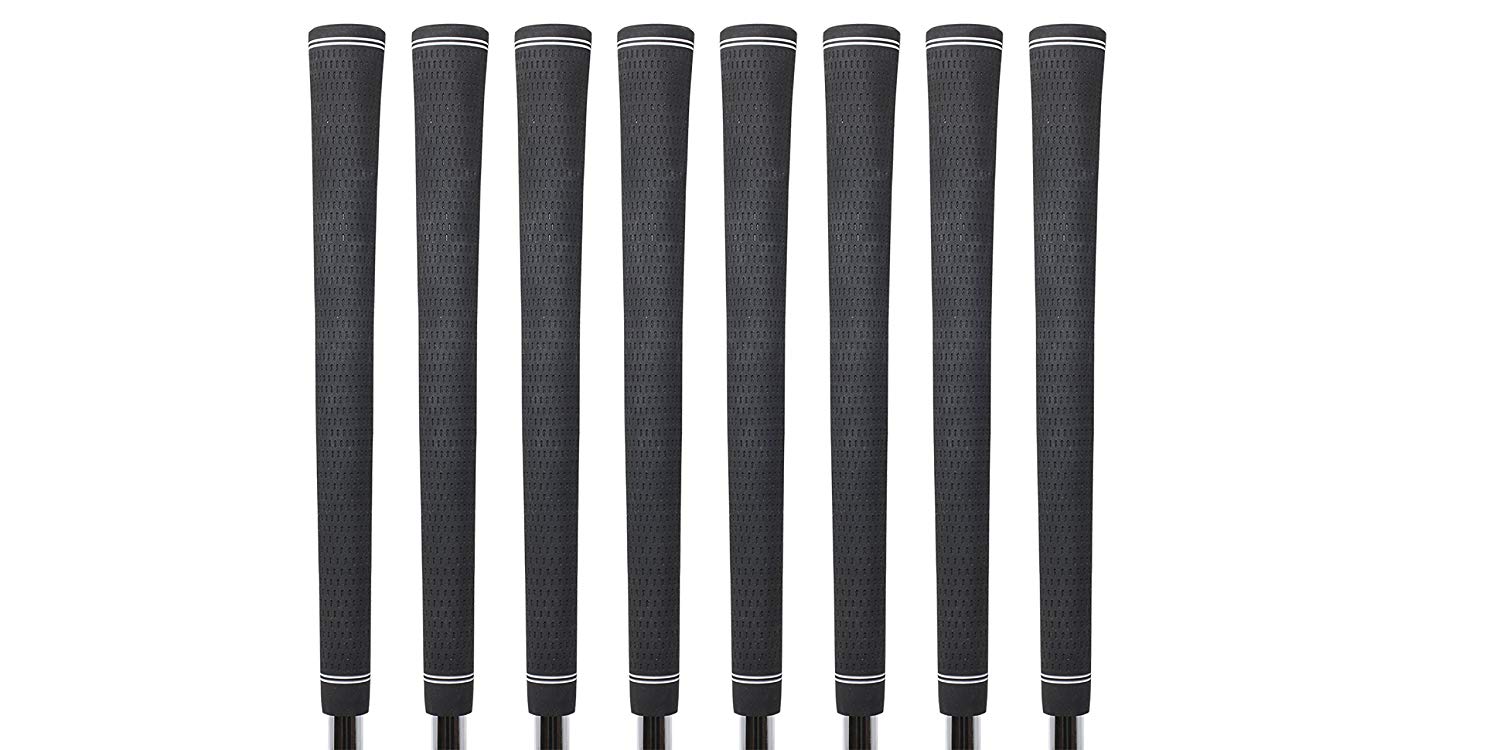 Tour Pro Soft Jumbo Black Golf Grips and Grip Kit (8 grips, grip tape, clamp, instructions)