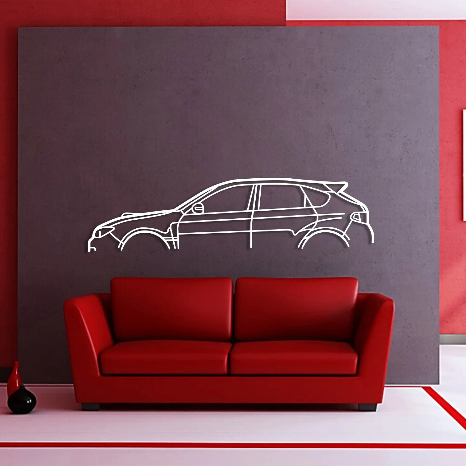 LaModaHome Subaru Impreza WRX STI GR Classic Metal Silhouette Wall Art