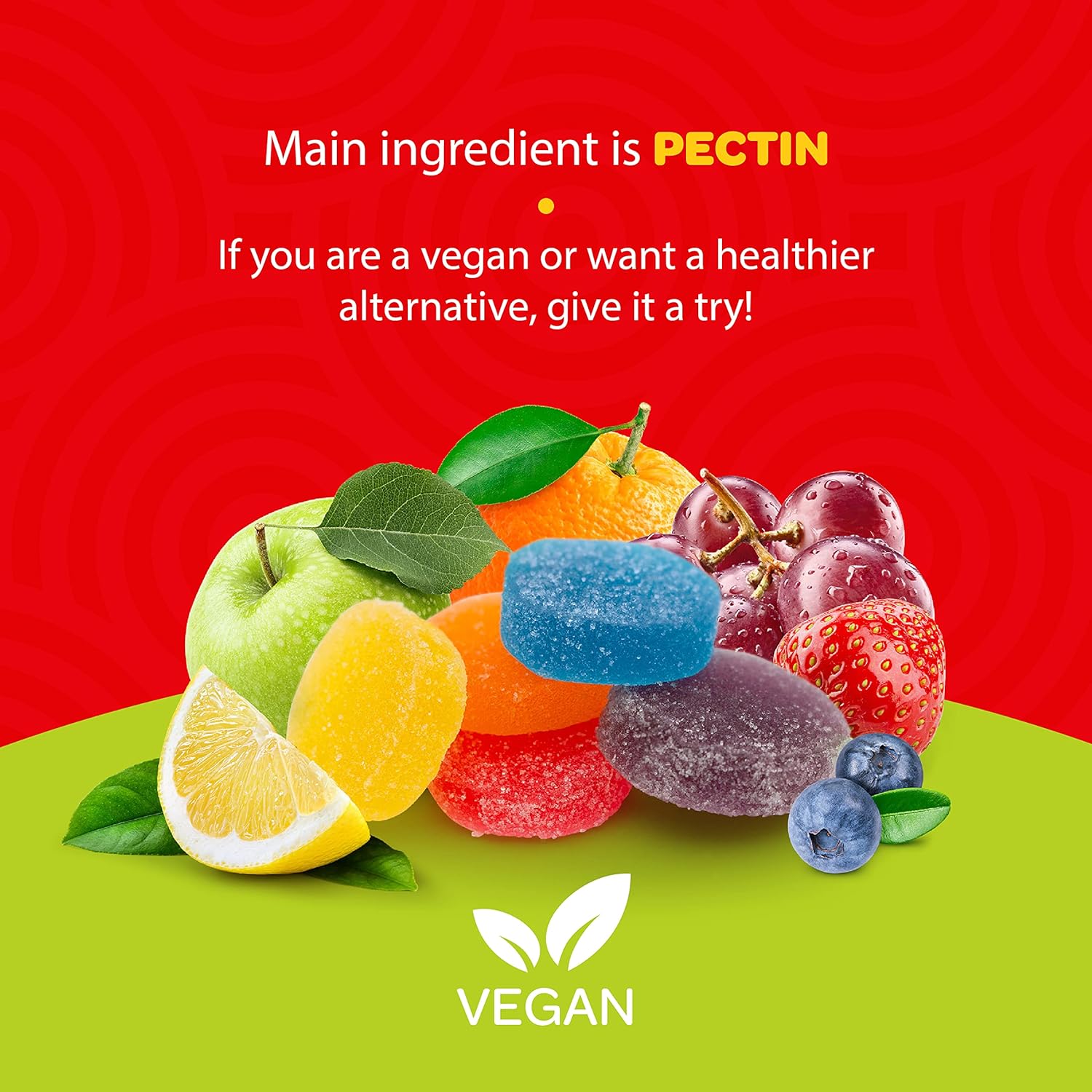 Assorted Fruit Jelly Patties Candy, Individually Wrapped, 5 Pound Box (About 200 Count)