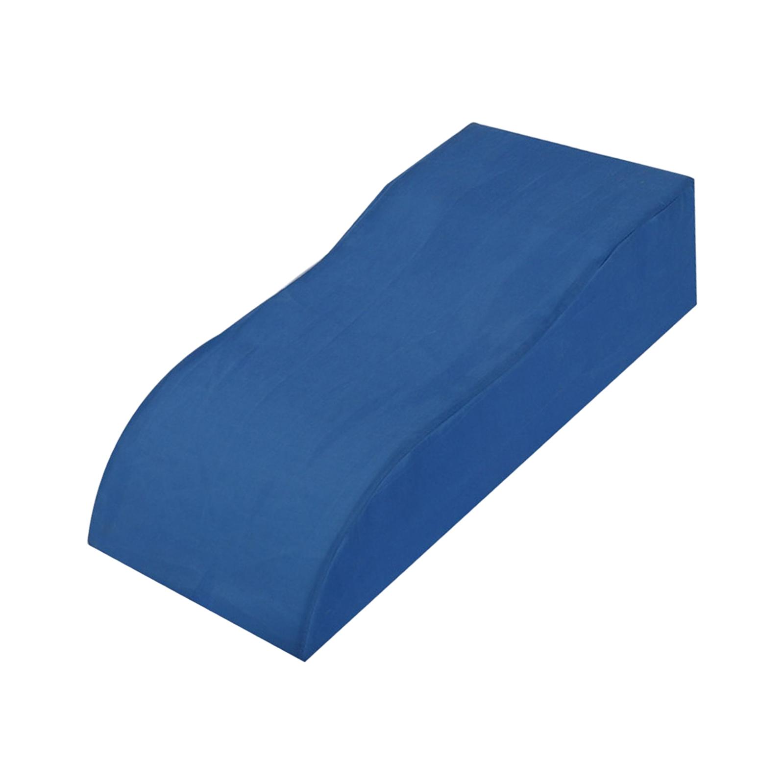 Multipurpose Soft Pillow Curved Washable Portable for Camping Sofa Elderly Linen Blue