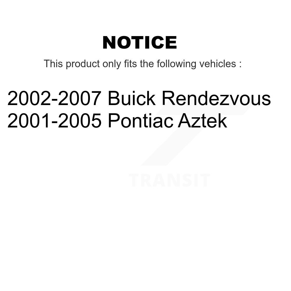 Transit Auto - Front Complete Shock Assembly And TQ Link Kit For Buick Rendezvous Pontiac Aztek KSS-104321