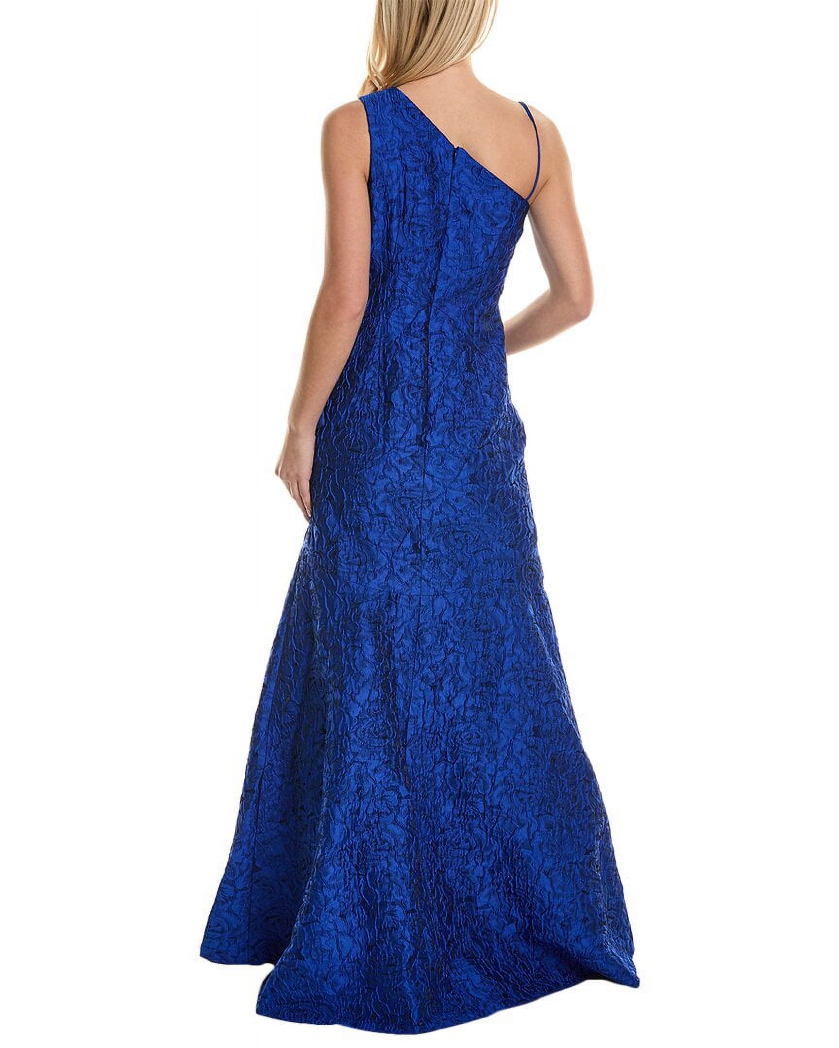 Teri Jon by Rickie Freeman womens  One-Shoulder Gown, 0, Blue