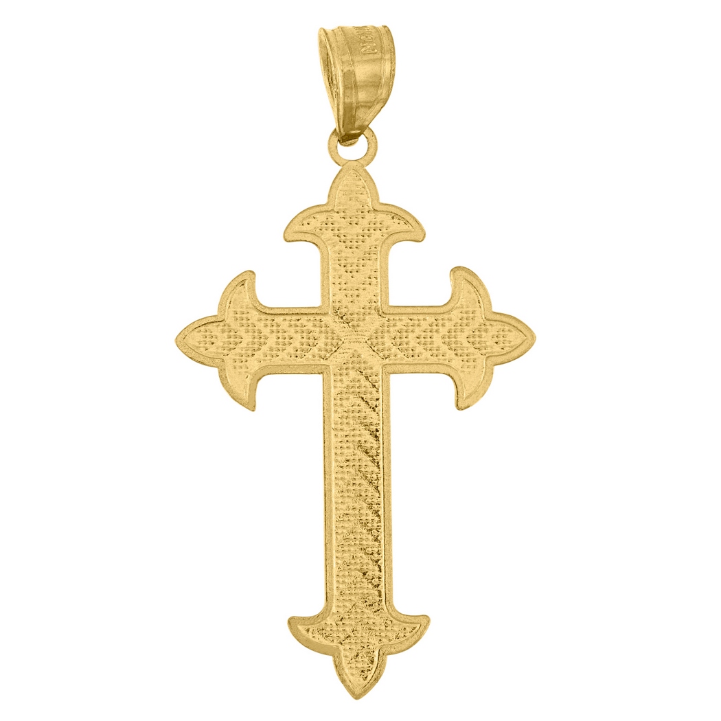 10k Gold Dc Womens Cross Height 36.6mm X Width 19.5mm Religious Charm Pendant Necklace Jewelry Gifts for Women