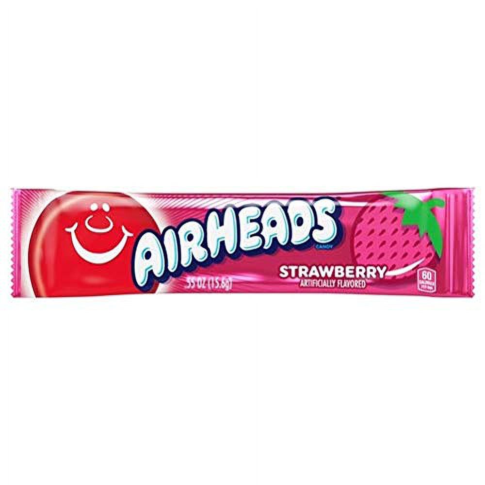 AIRHEADS CANDY INDIVIDUALLY WRAPPED BARS, STRAWBERRY, 0.55 OZ
