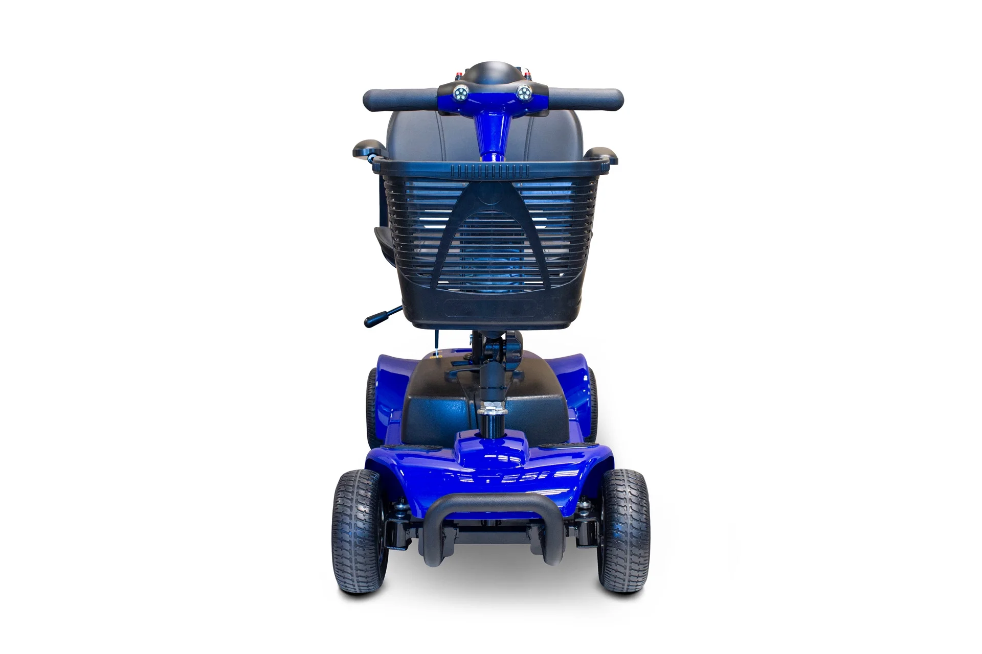 Deluxe Portable Long Range Electric Mobility Scooter, Easy Collapsible 300lbs Weight Capacity Travel Scooter Blue