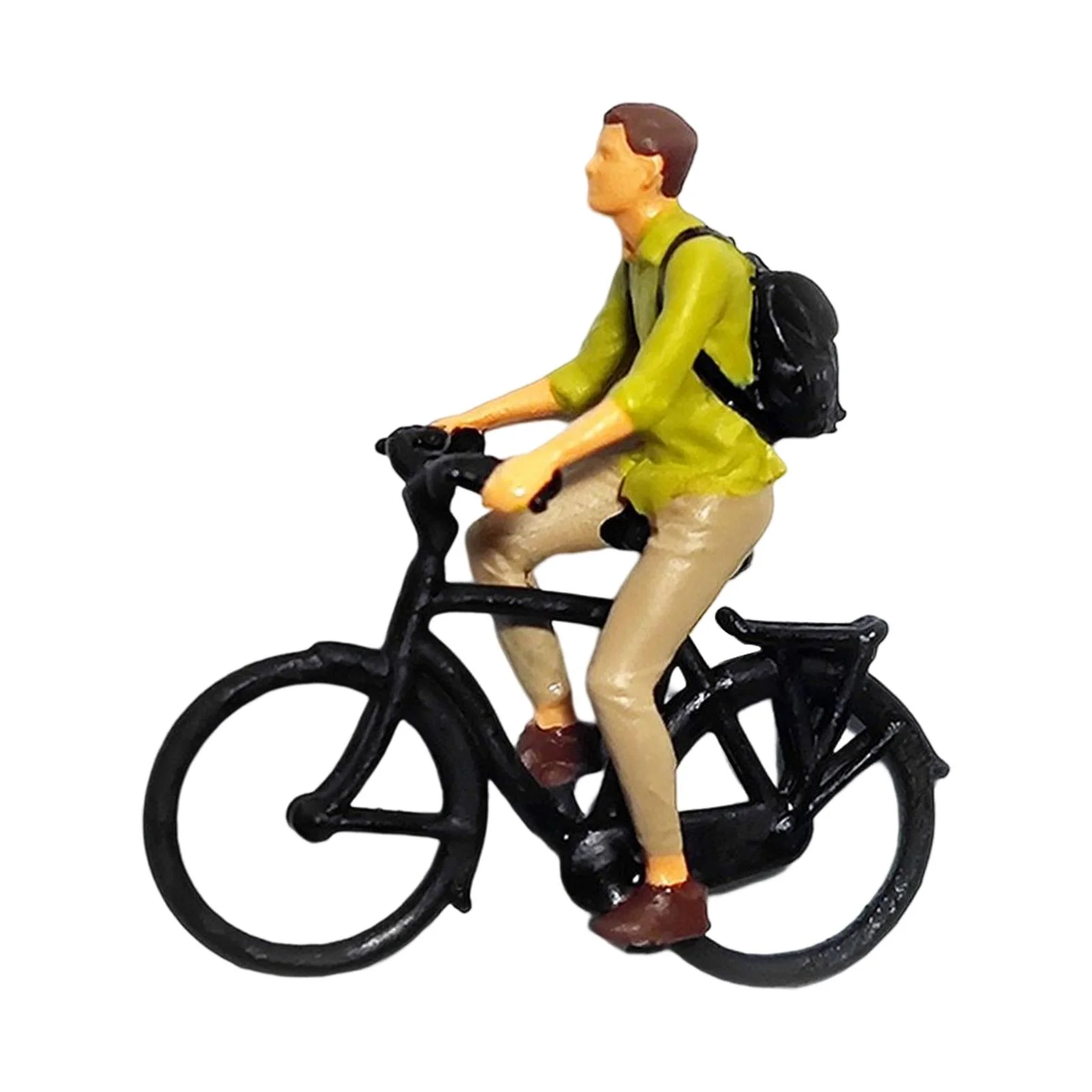 1/87 Scale Cyclist Figures Mini People Model Ornament for Dollhouse DIY Projects Boy