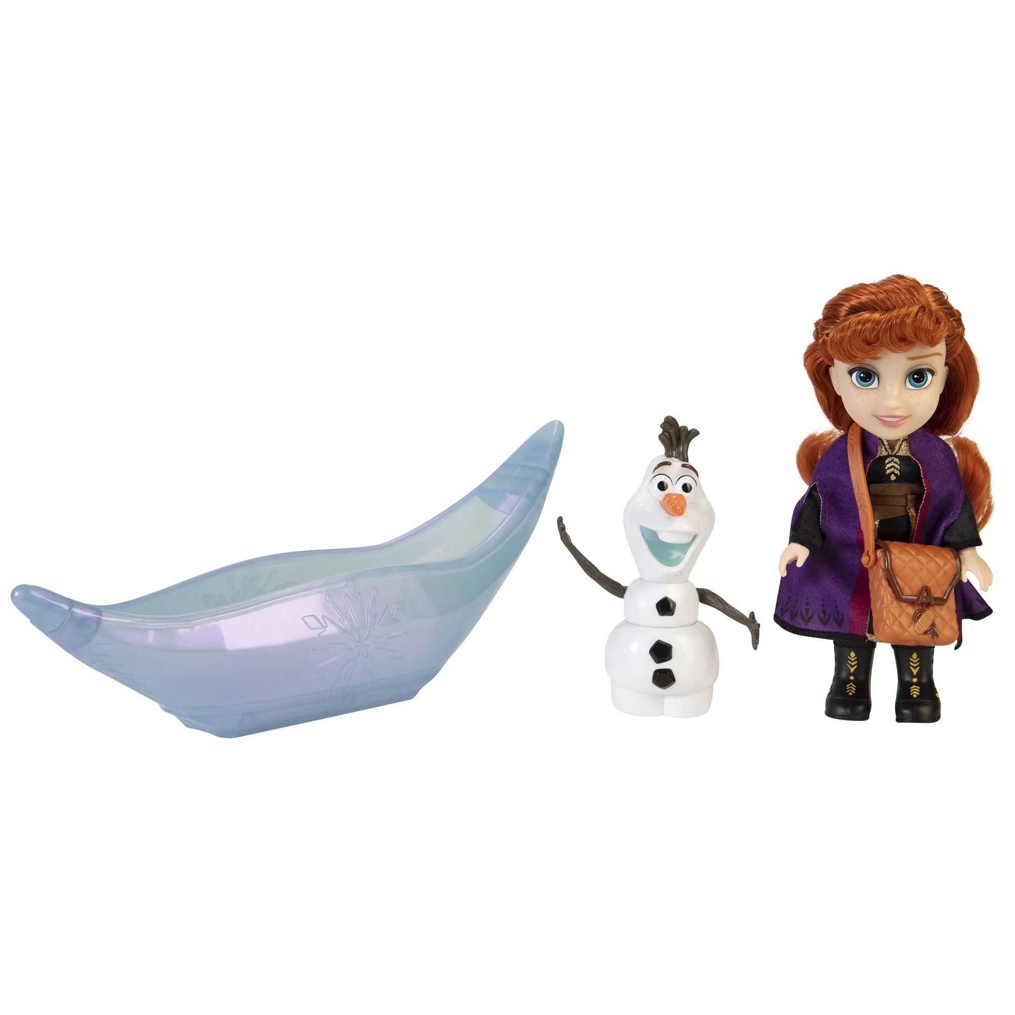 Disney Frozen 2 Petite Princess Anna and Ice Canoe Gift Set Includes Anna, Olaf! Dolls are approximately 6 inches tall Walmart Exclusive