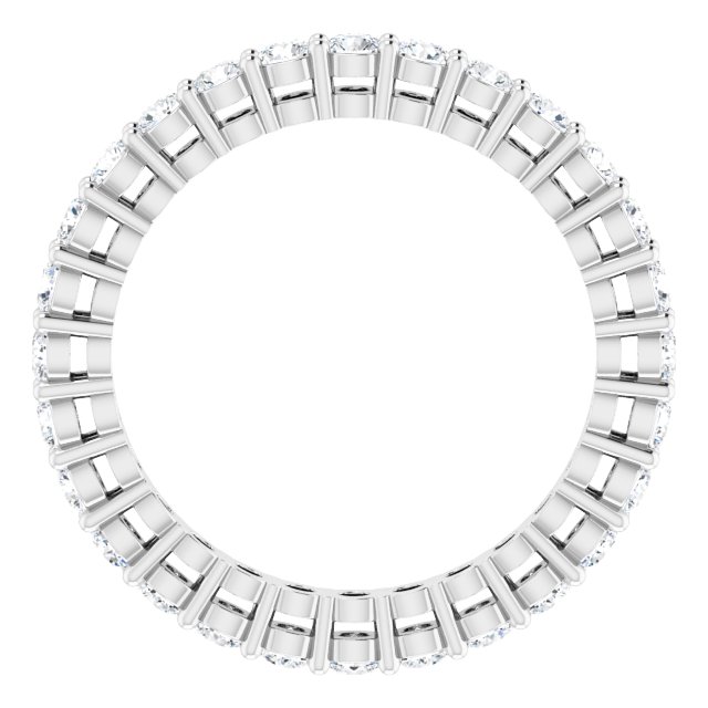 14K White 7/8 CTW Natural Diamond Eternity Band Size 5 122980:60010:P