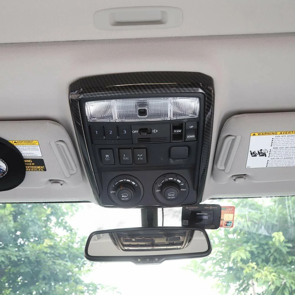 Teledu Roof Reading Light Frame Decor Cover Trim 4Runner Carbon Fiber