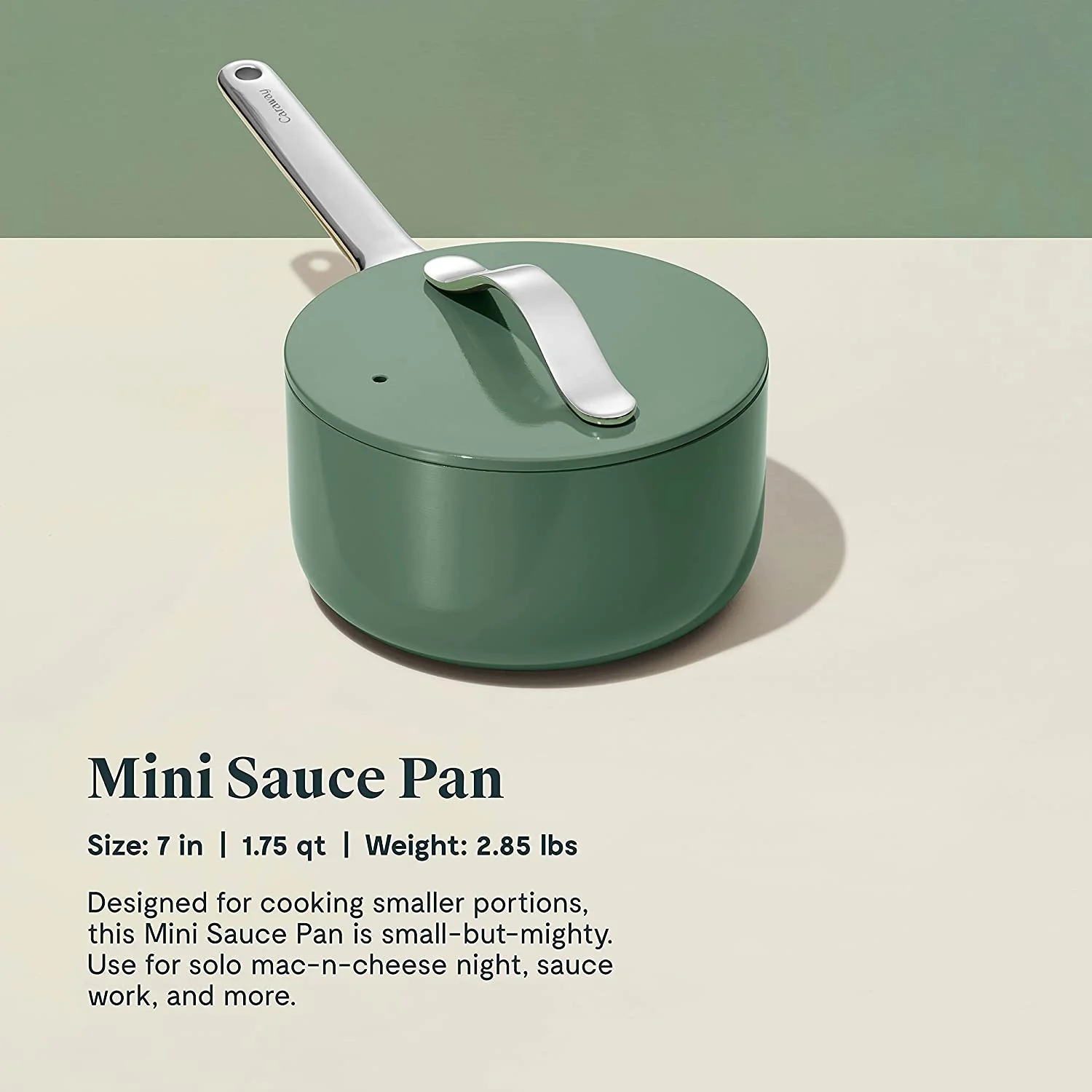 1 Nonstick 1 Sauce Pan with Lid (1.75 qt) - Non Toxic, PTFE & PFOA Free - Oven Safe & Compatible with All Stovetops (Gas, Electric & Induction) - Sage
