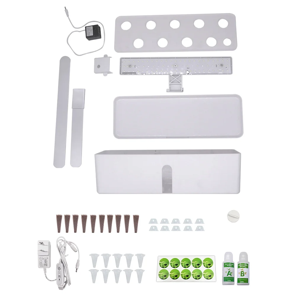 Htovila Smart Hydroponics Growing System Indoor Herb Garden Kit 9 Pods Automatic Timing with Height Adjustable 15W LED Grow Lights 2L Water Tank Smart Water Pump for Home Office Kitchen