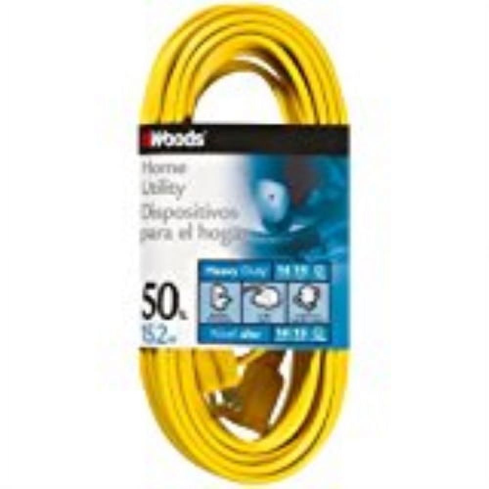 Coleman 0835 Flat Vinyl Extension Cord 14/3 x 50', Yellow