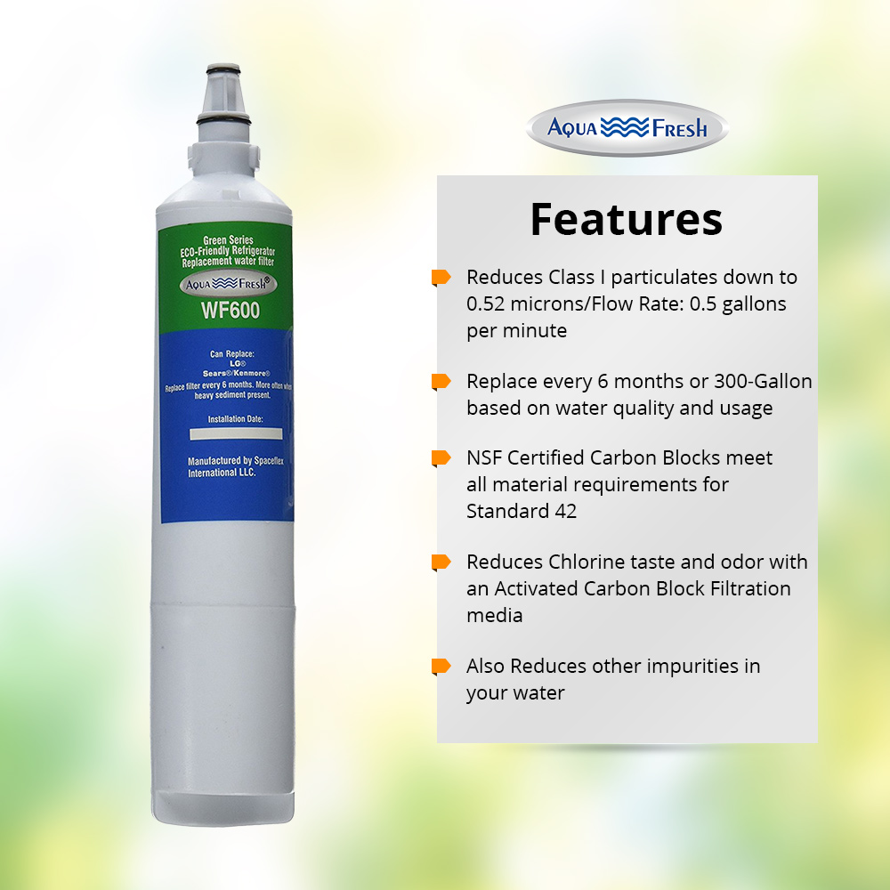 Aqua Fresh Replacement Water Filter for LG 5231JA2006A, LT600PC, 469990 (2 Pack)