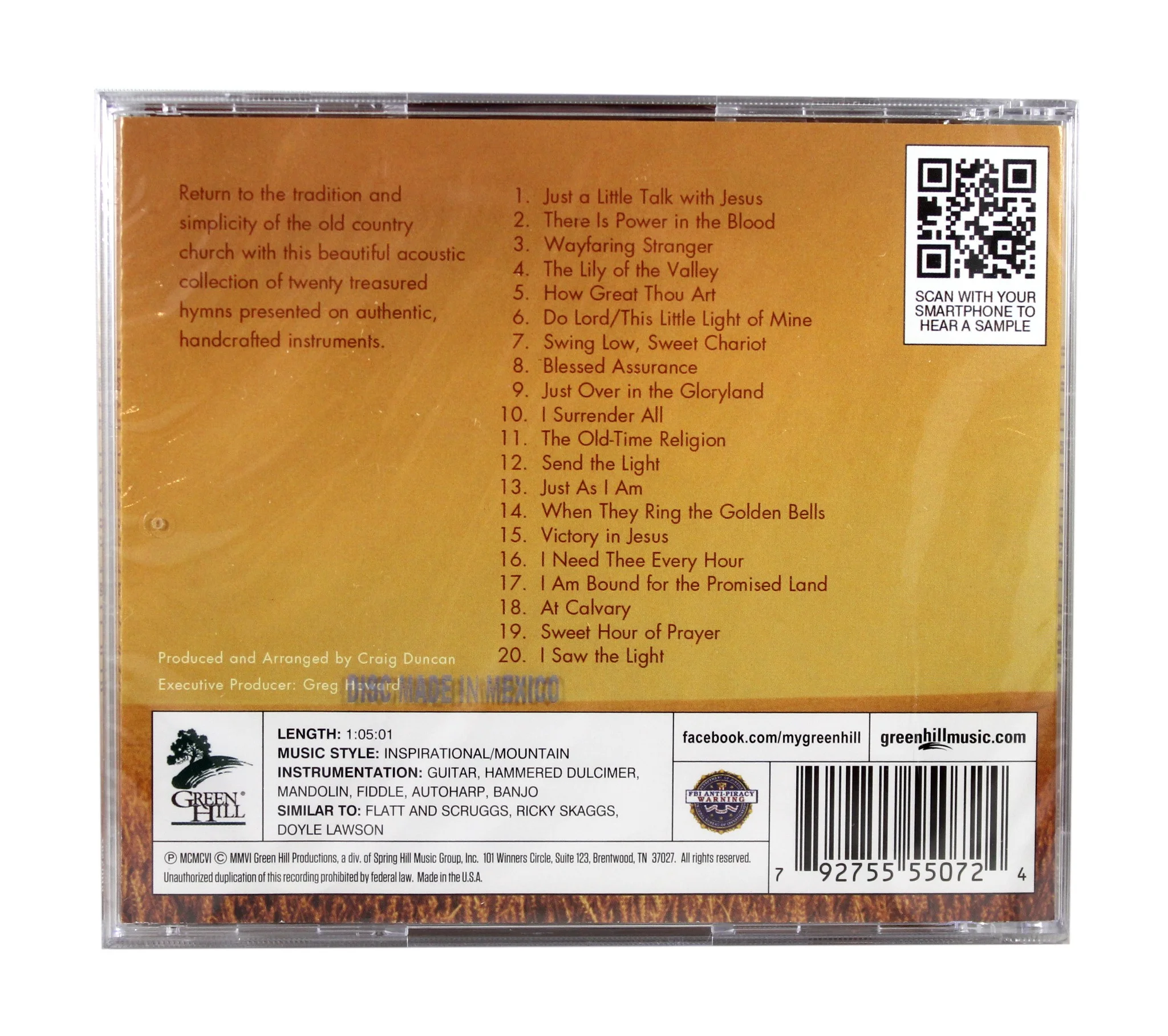 Craig Duncan and the Smoky Mountain Band - Old Time Gospel Hymns - Country - CD