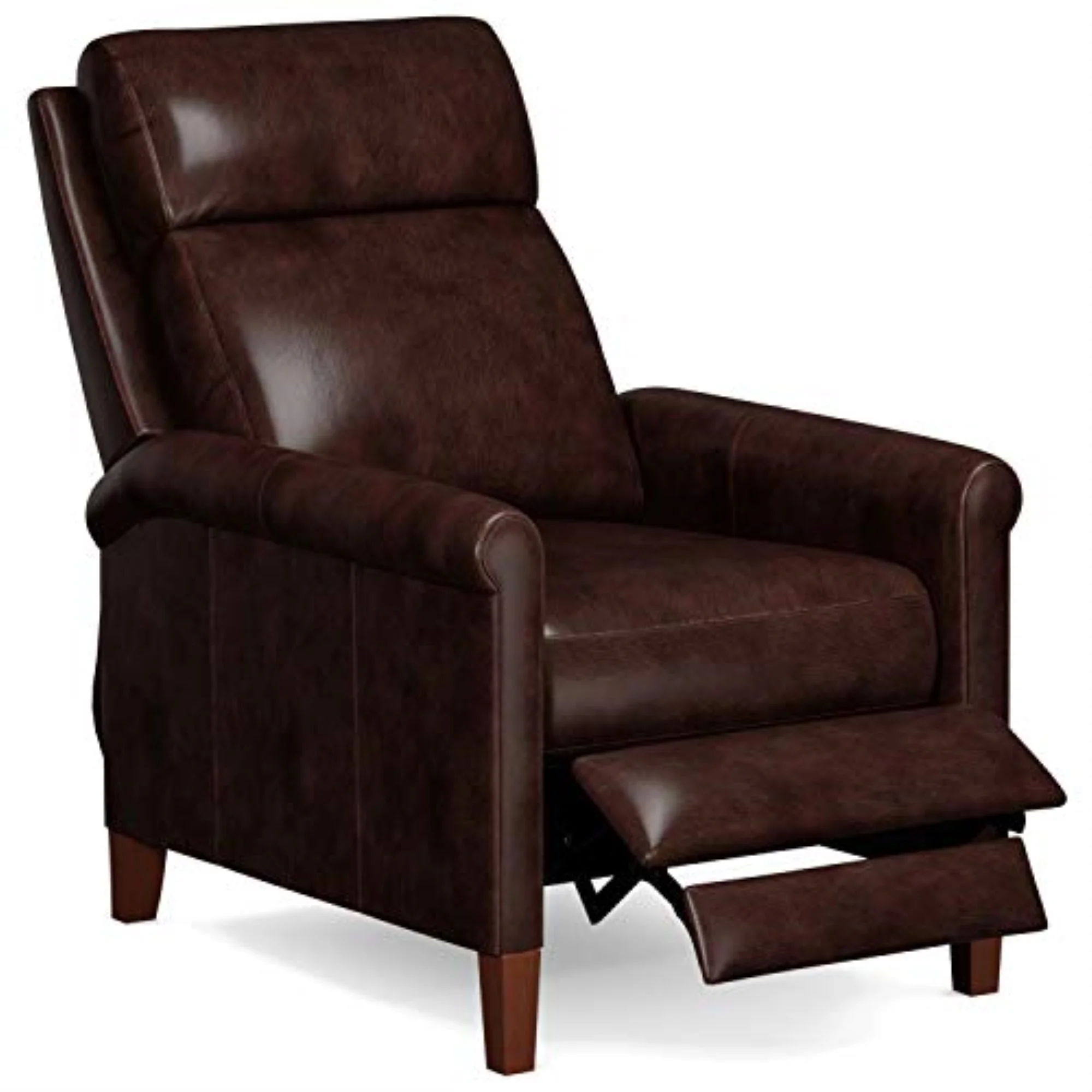 Sunset Trading Ethan Pushback Contemporary Leather Recliner in Espresso