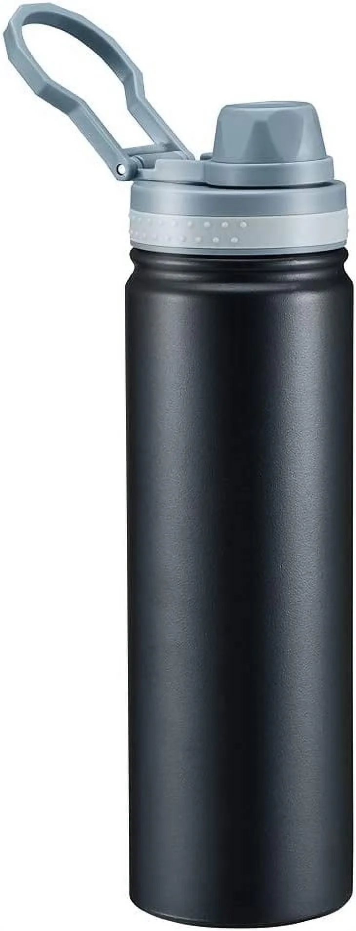 Hytodre Insulated Water Bottle,Stainless Steel Vacuum Insulated Water Bottle, Double-Wall Thermos Water Bottle with Leak Proof Spout and Handle Lid,Black,25oz