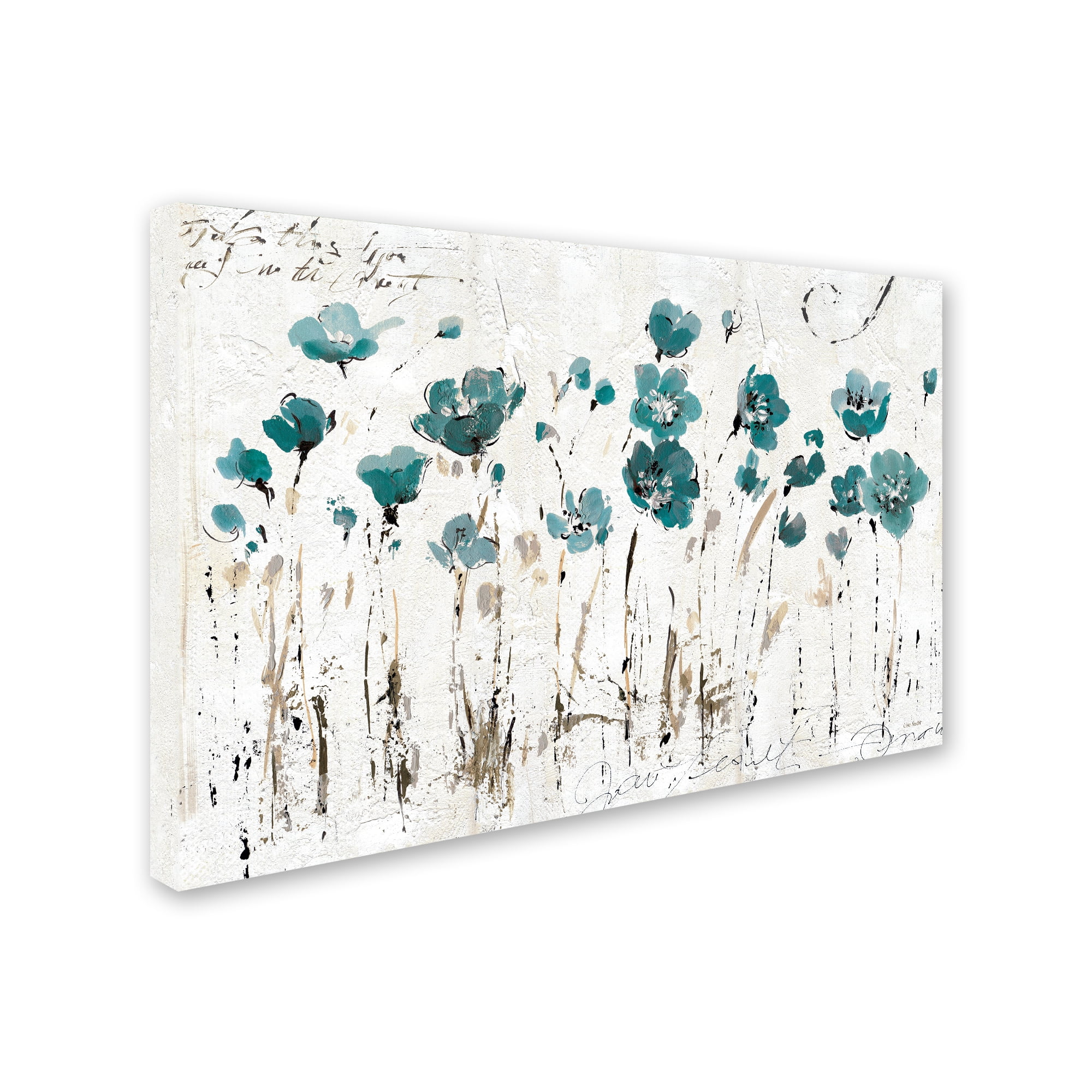 Trademark Fine Art 22x32 Floral Canvas Wall Art 'Abstract Balance VI Blue' by Lisa Audit