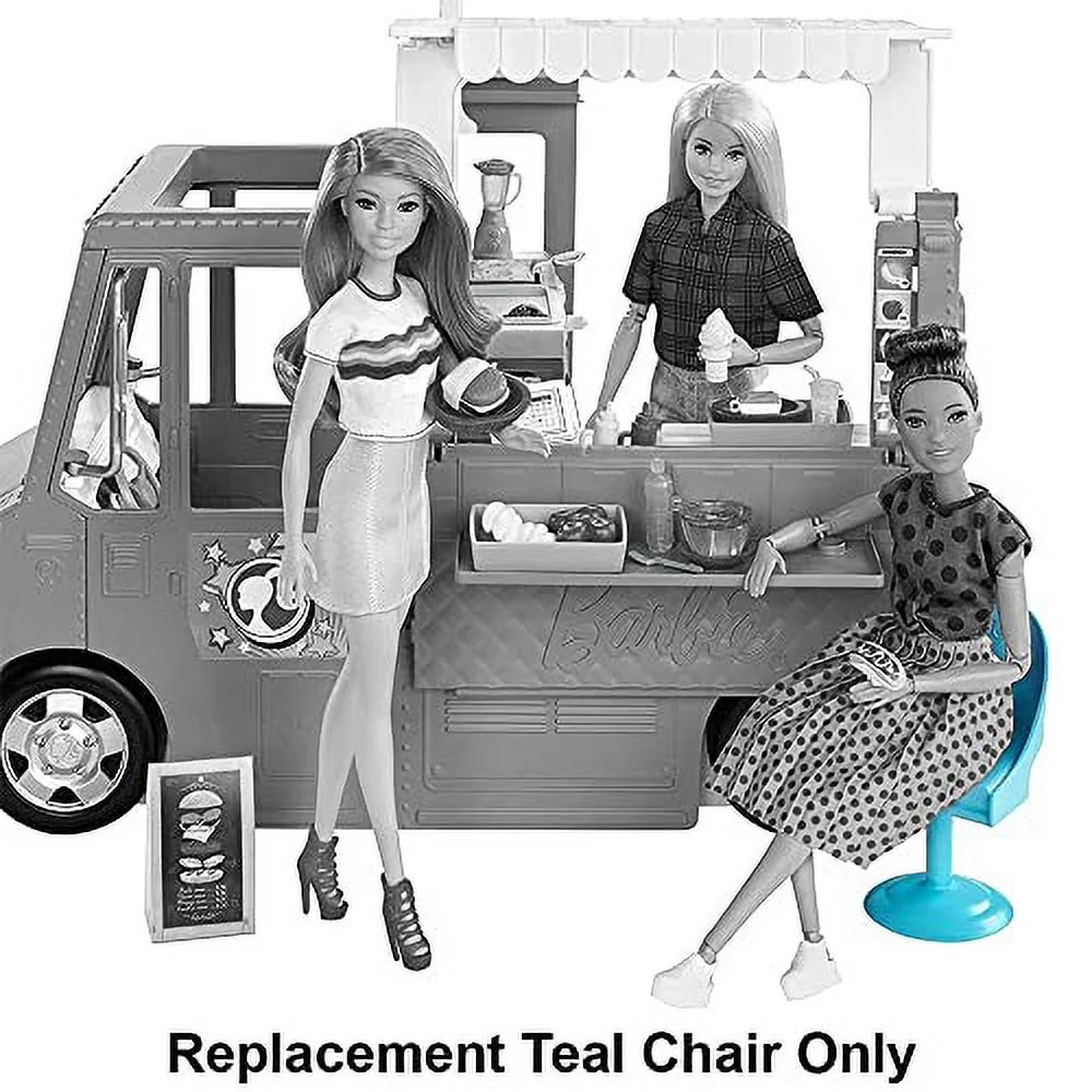 Replacement Parts for Fresh 'n Fun Food Truck Barbie Doll Playset - GMW07 ~ Replacement Teal Chair