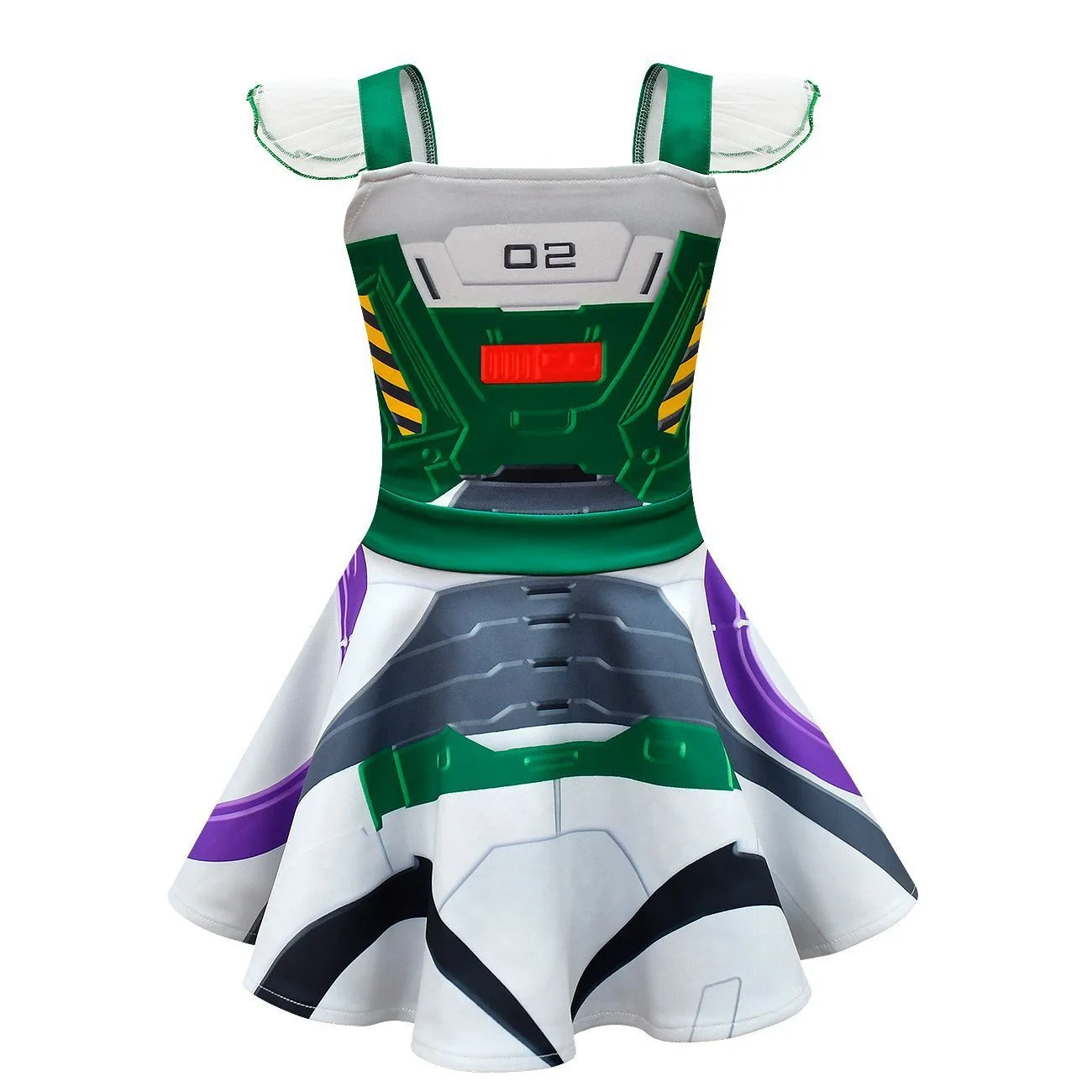 Girls Buzz Lightyear Costume Dress Set Halloween Birthday Princess Outfit