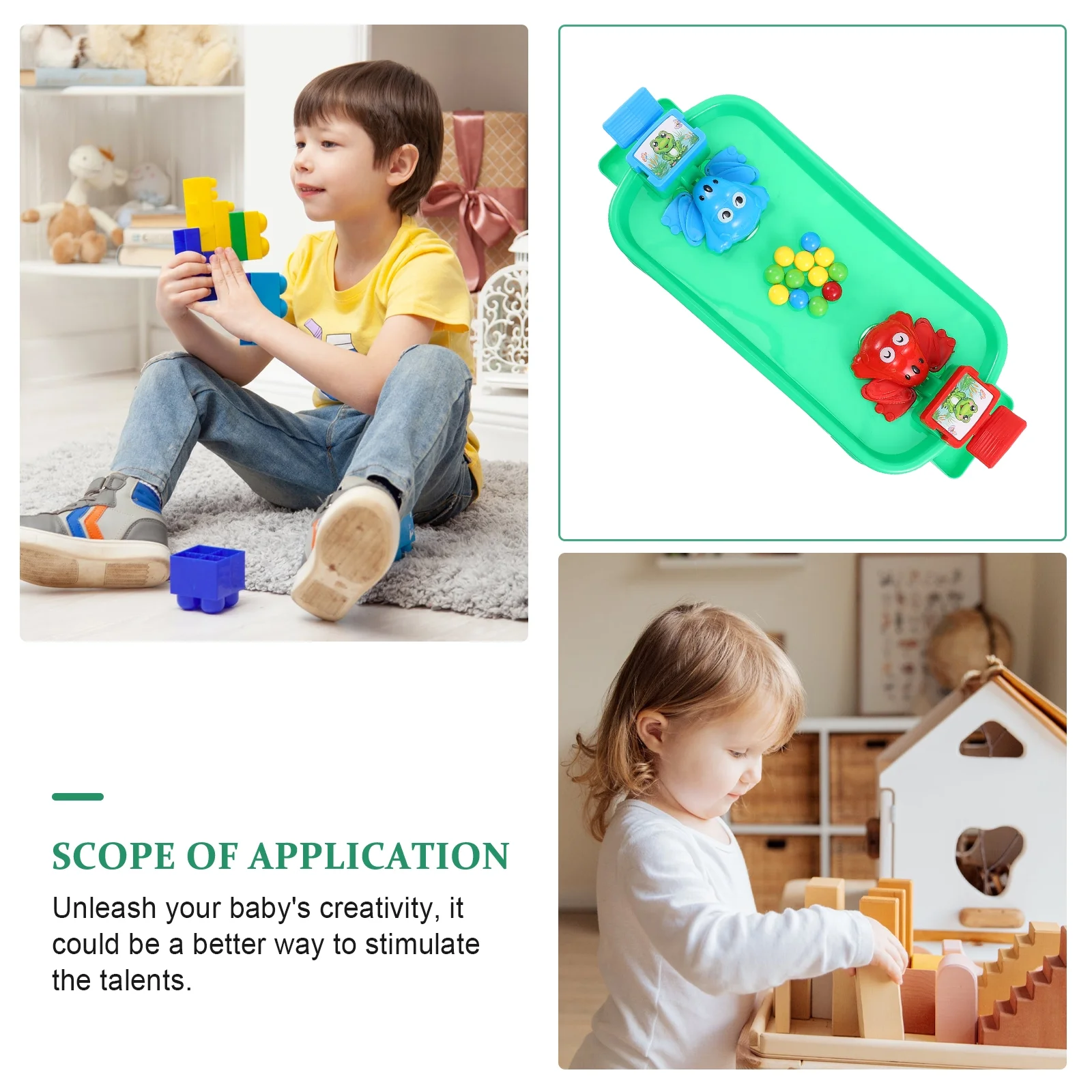 Parent-child Interactive Games Children’s Toys Educational Plaything Frog Travel Board Frogs Eating Beads Kids Plastic