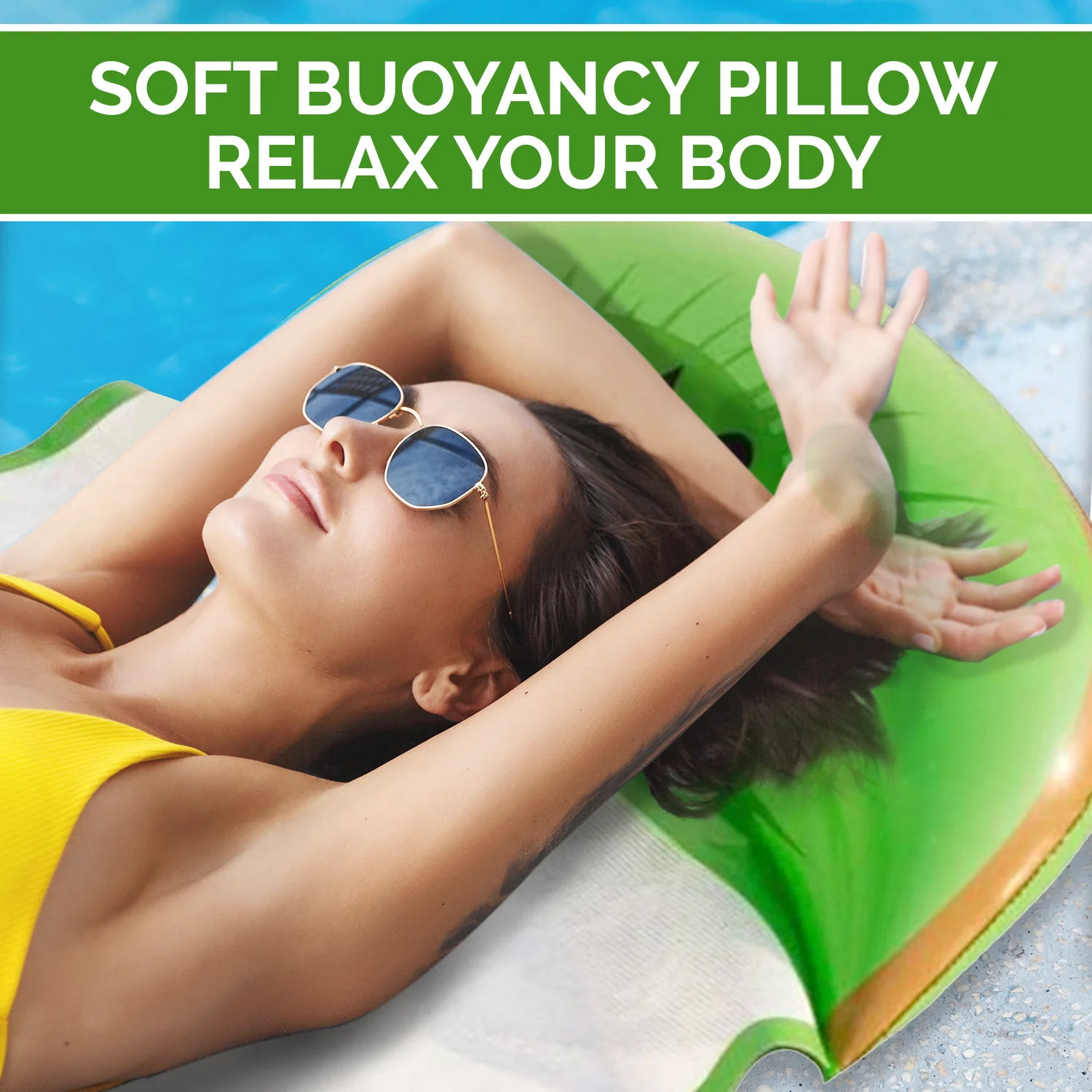 Amely Thickened Pool Floats for Adults and Kids 4-in-1 Inflatable Pool Floats Pool floaties, Fun Swimming Pool Toys as Pool Lounger, Pool Hammock, Chair, Pool Raft, Lake Floats-Kiwi