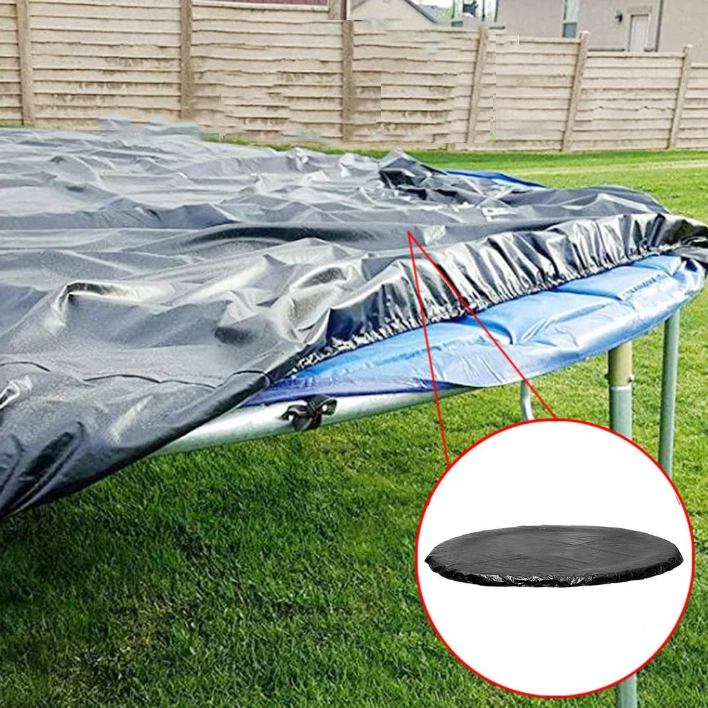 Round Trampoline Cover Wear-Resistant Resistant Rain Dust Rain Cover Protective Covers for Garden 12ft