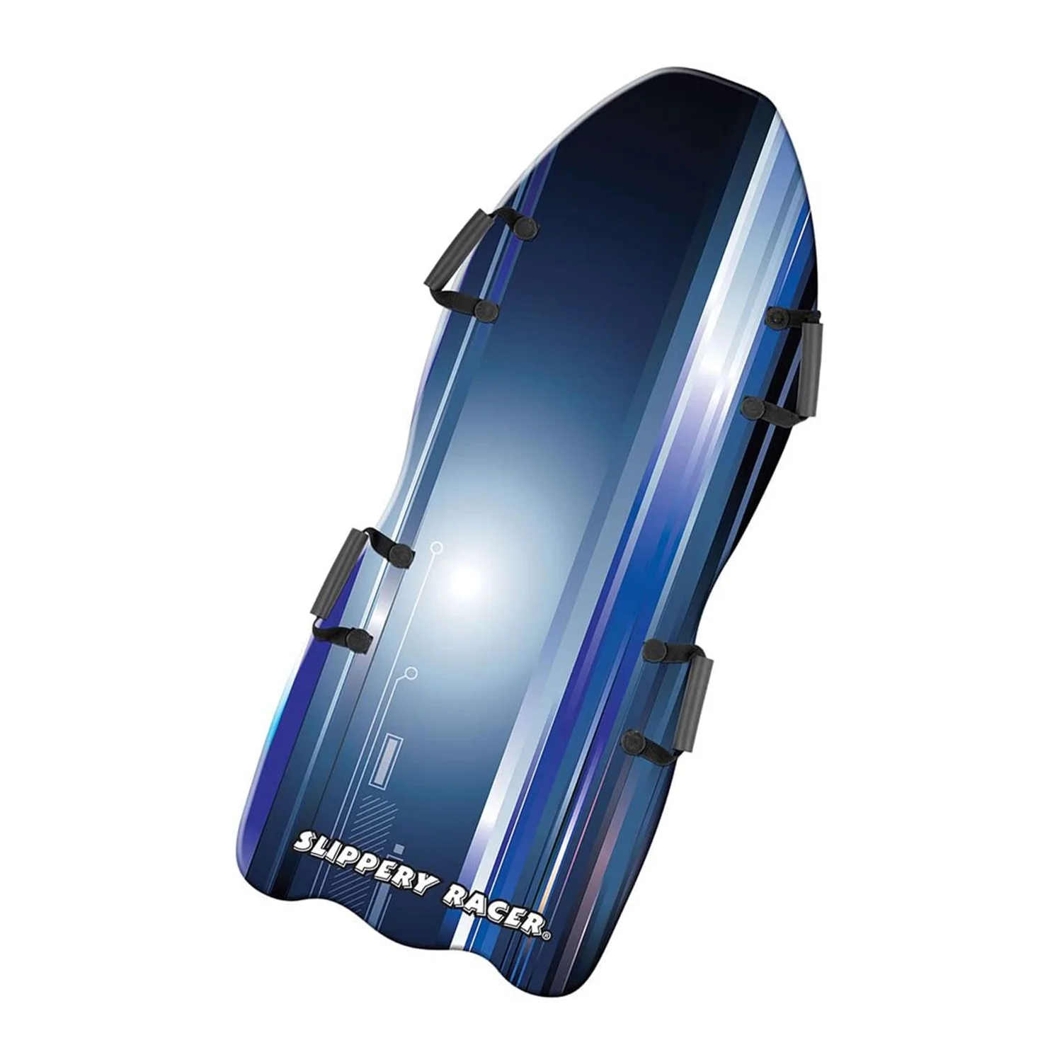 Slippery Racer Downhill Falcon Kids Foam Toboggan Snow Sled, Blue (2 Pack)