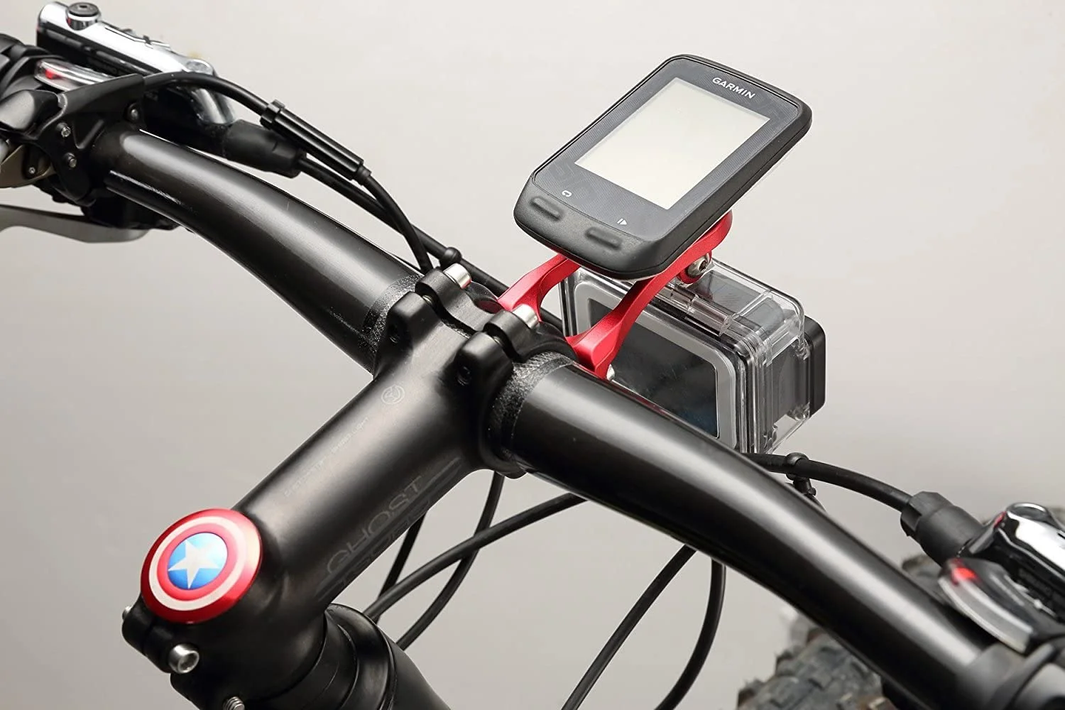 Best Tek Garmin Edge Extended Out-Front Mount, Bike Handlebar Mount for NiteRider Adapter, Sports Action Camera,Garmin