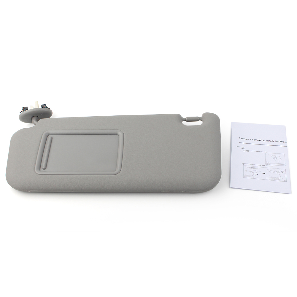 ZS Gray Car Accessory Sun Visor Shield Sunshade with Mirrow Left Side For Toyota RAV 4 RAV4 2006 2007 2008 2009 2010 7432042501B2