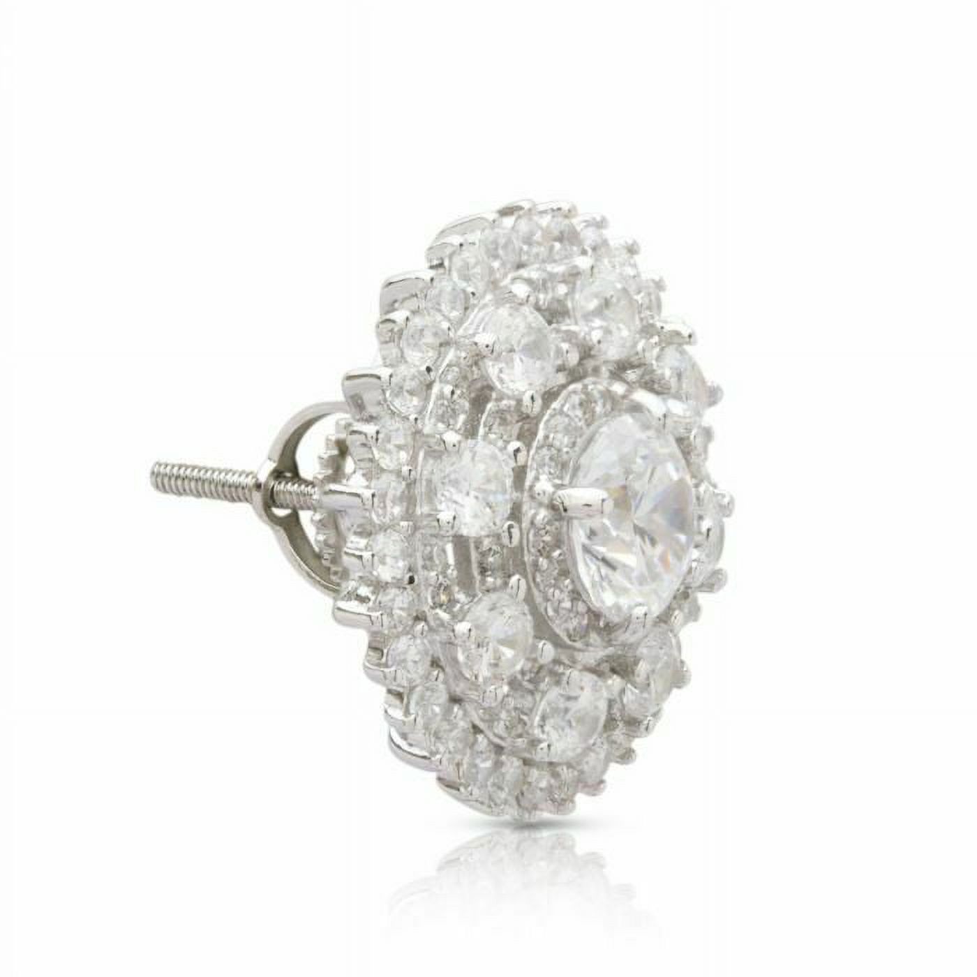 2ct Natural Round Diamond (I-J,SI1) Anniversary Stud Earrings In 14k White Gold