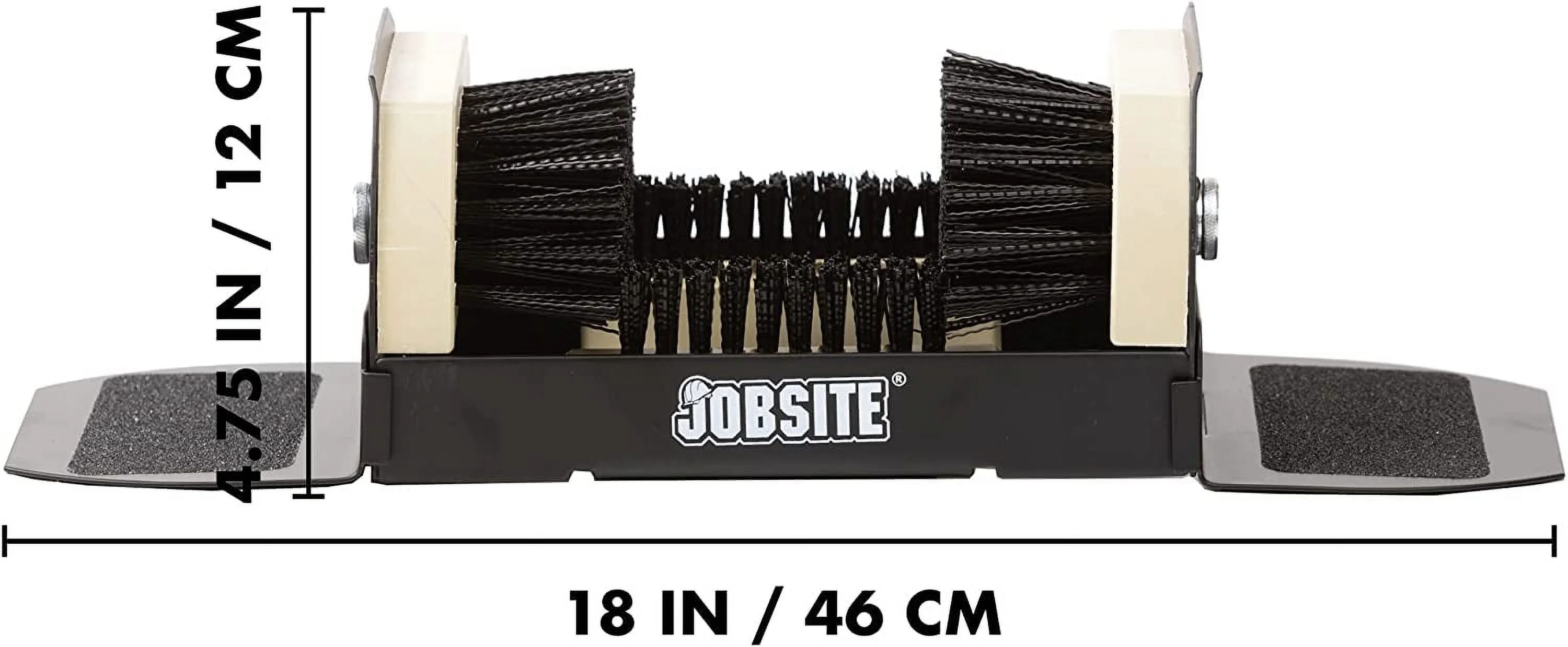 Jobsite Boot Scrubber - Outdoor Shoe Scraper Cleaner Brush - Extra Wide