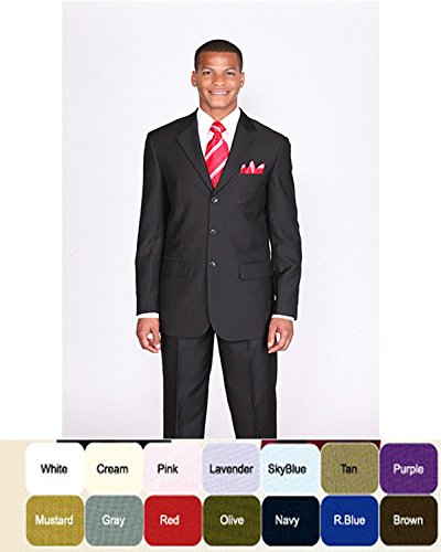 Men's 3 Button Single Breasted Dress Suits , 14 Colors