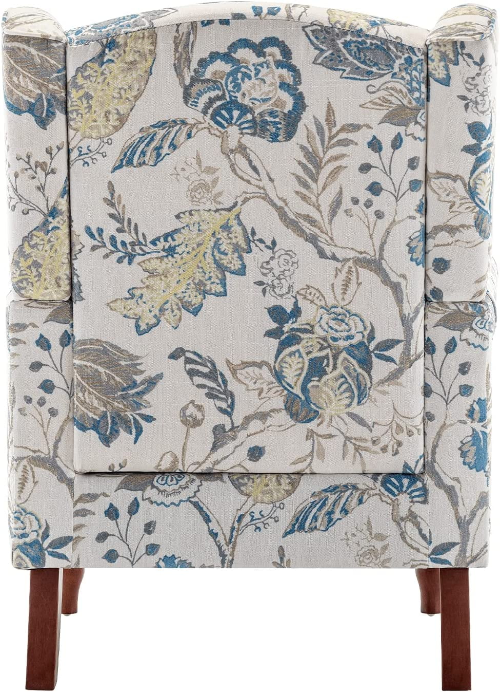 Hommow Armschair and Accent Chair type ,Upholstered Floral Print Armchair for Living Room. Color and Color category- Blue