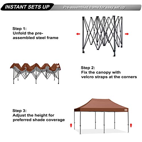 ABCCANOPY Patio Pop Up Canopy Tent 10x20 Commercia