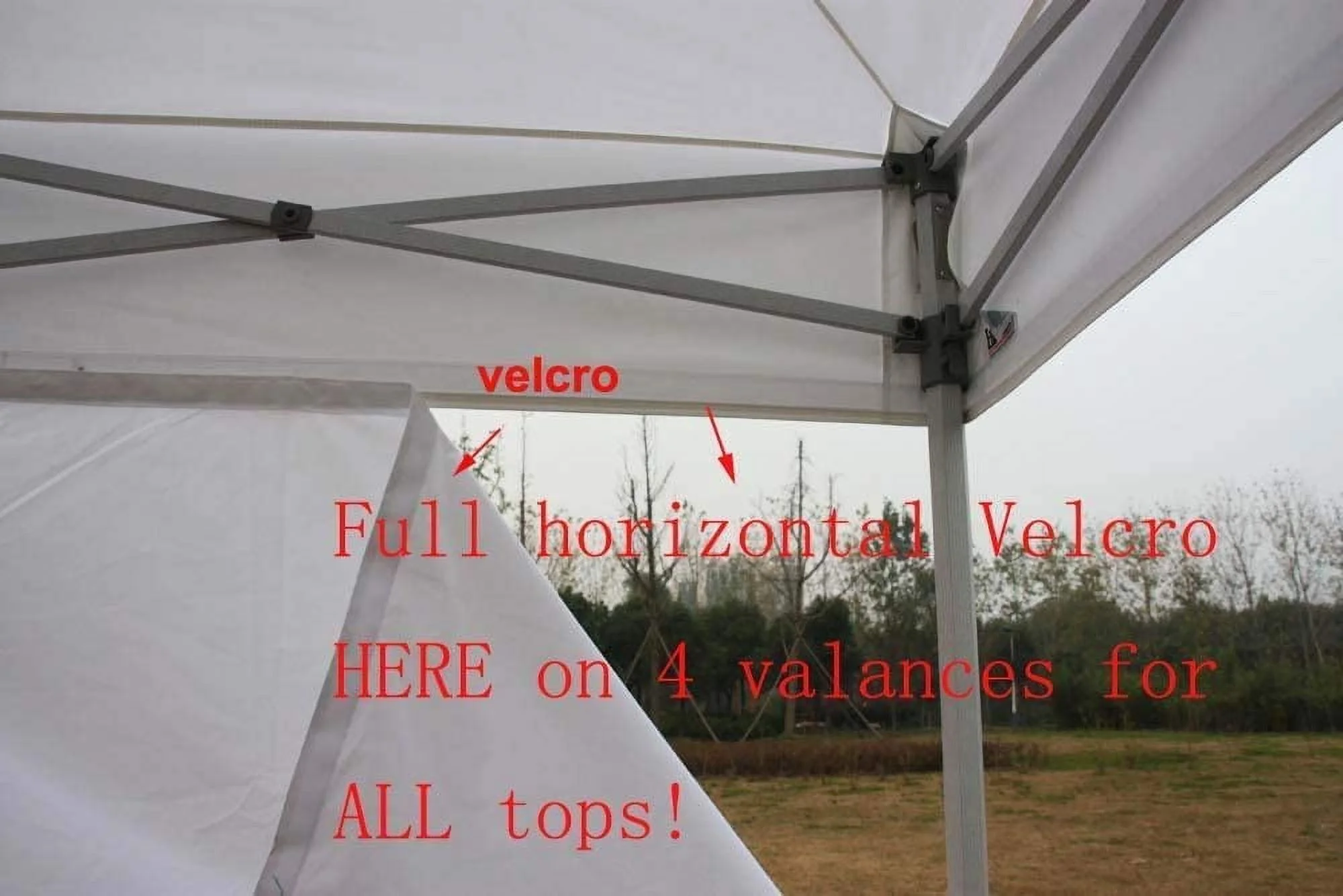 Eurmax Four Sidewalls for Pop up Canopy Enclosure Walls Kit (8x8, Red)