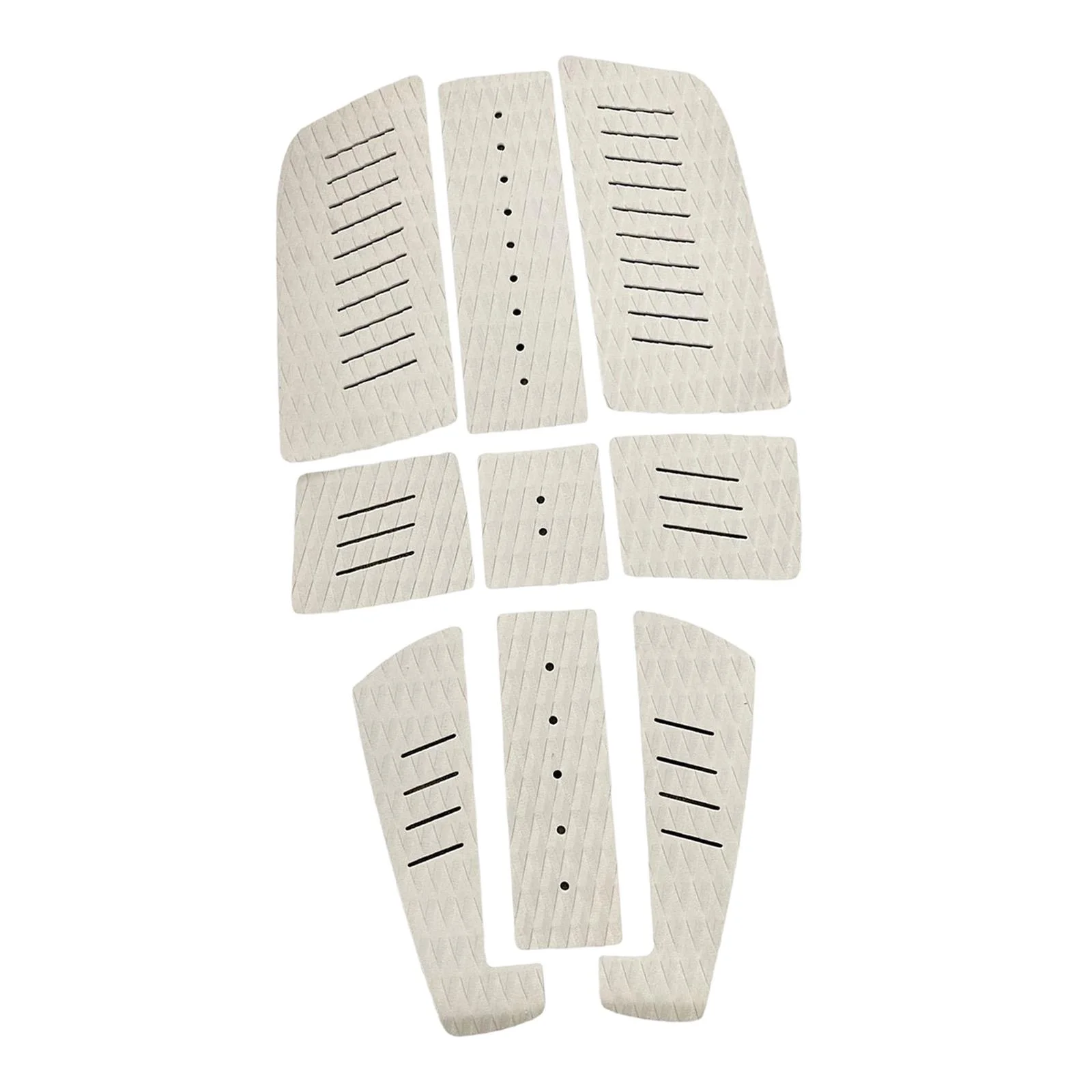 9x Surfboard Traction Pad Deck for Water Sports Skimboards Funboard Gray