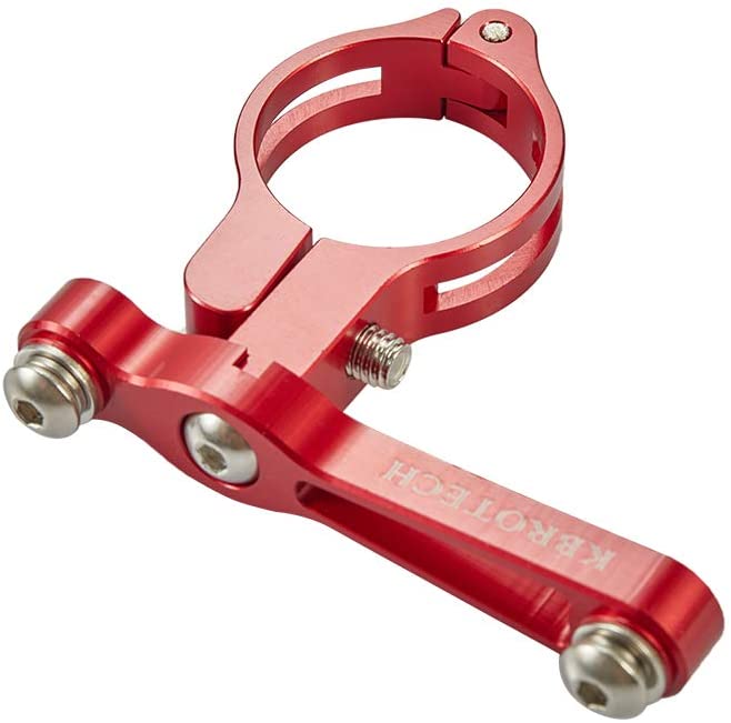 Kbrotech Bicycle Water Bottle Cage Holder Mount Adapter Adjustable Compatible Bike Handlebar Seatpost Fork Ultra Strong 7075 Aluminum Alloy CNC Machined